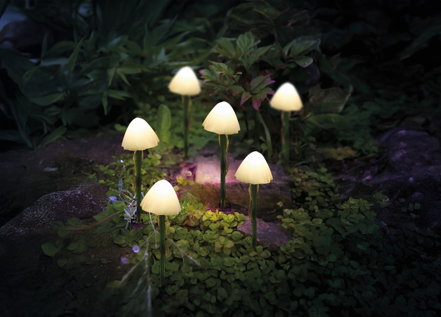 Smart Garden LumiShrooms XL Stake Lights, 6er Set