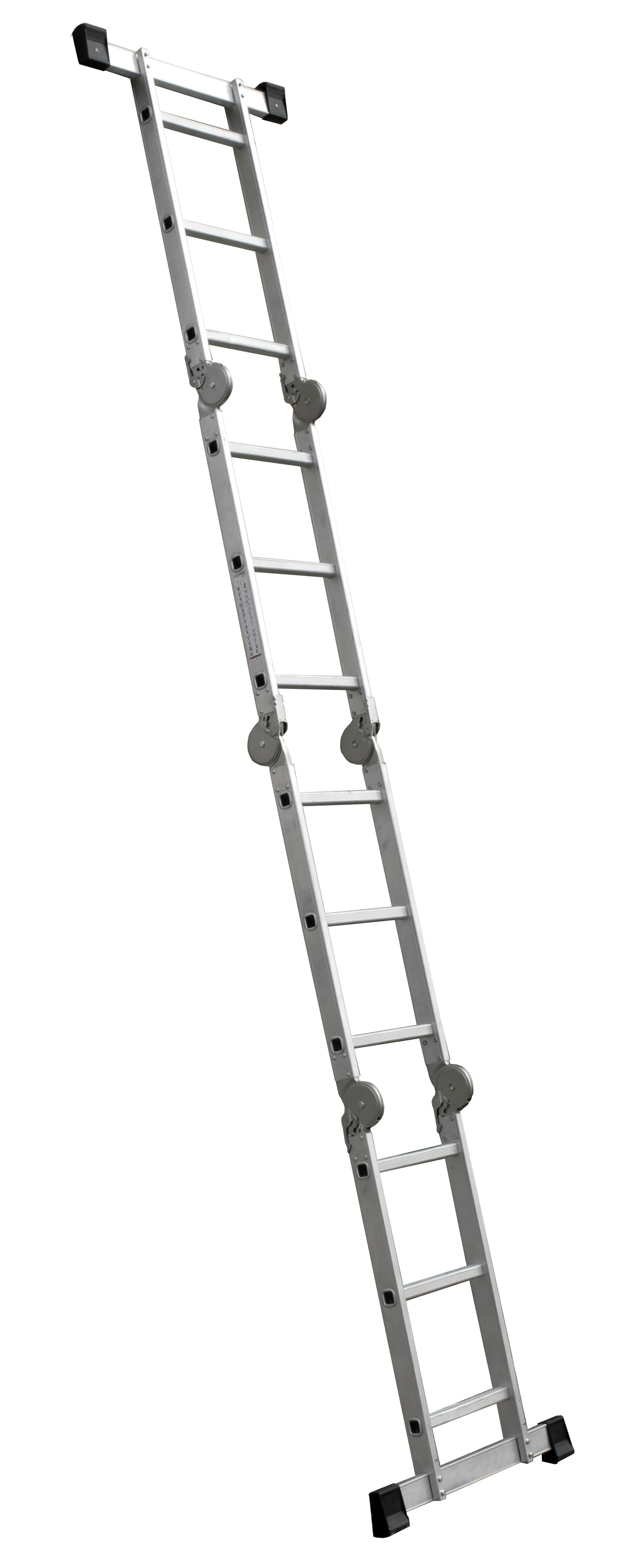 421427-10025_komplett_ausgeklappt Pro-Bau-Tec Alu Vielzweckleiter, 4x3 Sprossen