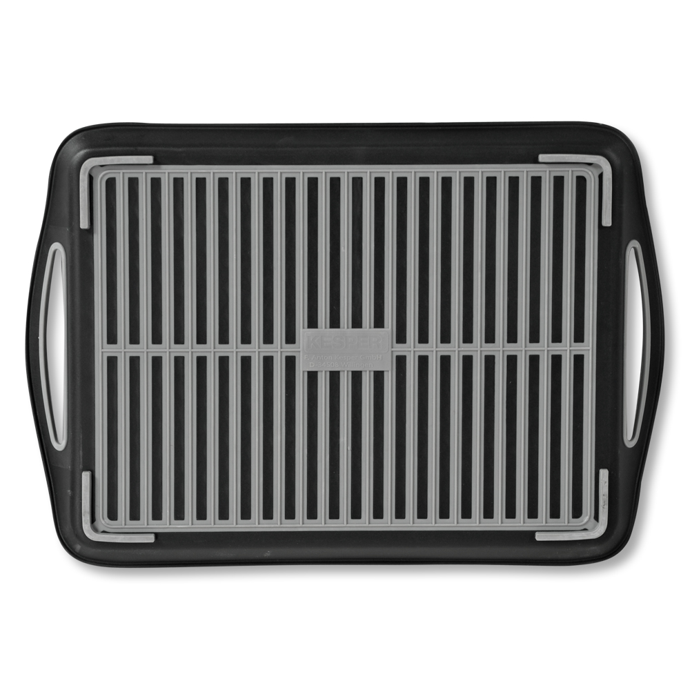 Kesper Serviertablett, rutschfest, PP-Kunststoff, schwarz, 45,5 x 32 x 4,5 cm Kesper Serviertablett, rutschfest, PP-Kunststoff, schwarz, 45,5 x 32 x 4,5 cm