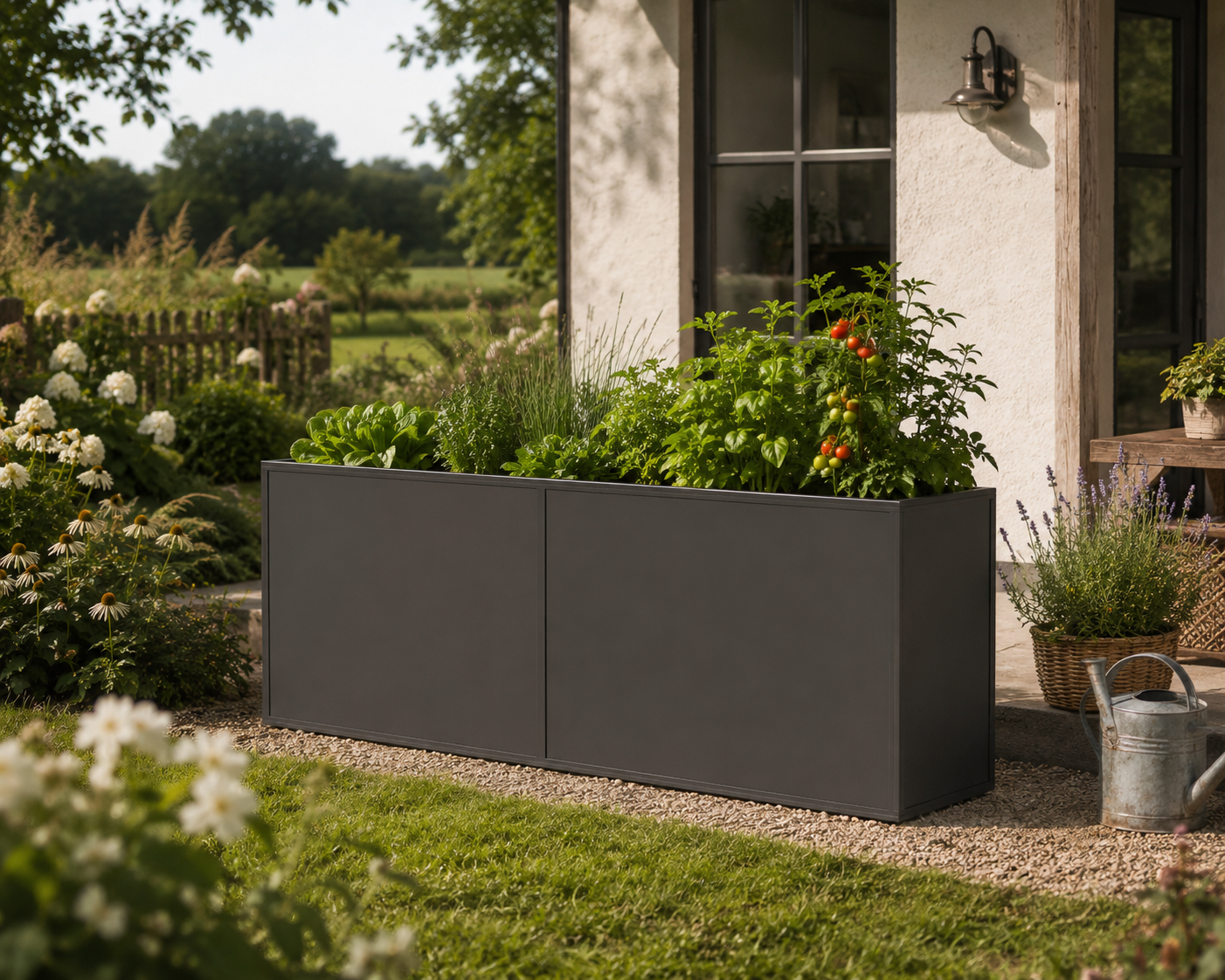 KGT Aluminium-Hochbeet 210, 45er Tiefe, Profilsystem "anthrazit-grau"