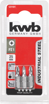 121101-300 Kwb Industry Schraubendreherbit PZ 1, 25 mm