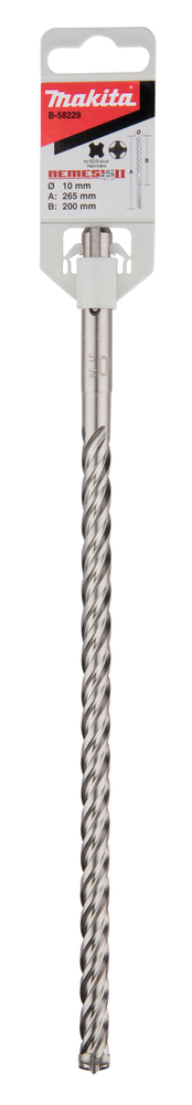 Makita SDS-PLUS Bohrer NEMESISII, 10 x 265 mm Makita SDS-PLUS Bohrer NEMESISII, 10 x 265 mm
