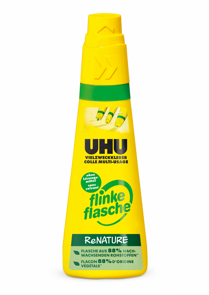 46370-UHU-flinke-flasche-ReNATURE-100g-DE_FR_IT-packshot-bottle_96dpi_724x1024px_E_NR-34392 Uhu Vielzweckkleber flinke flasche ReNature