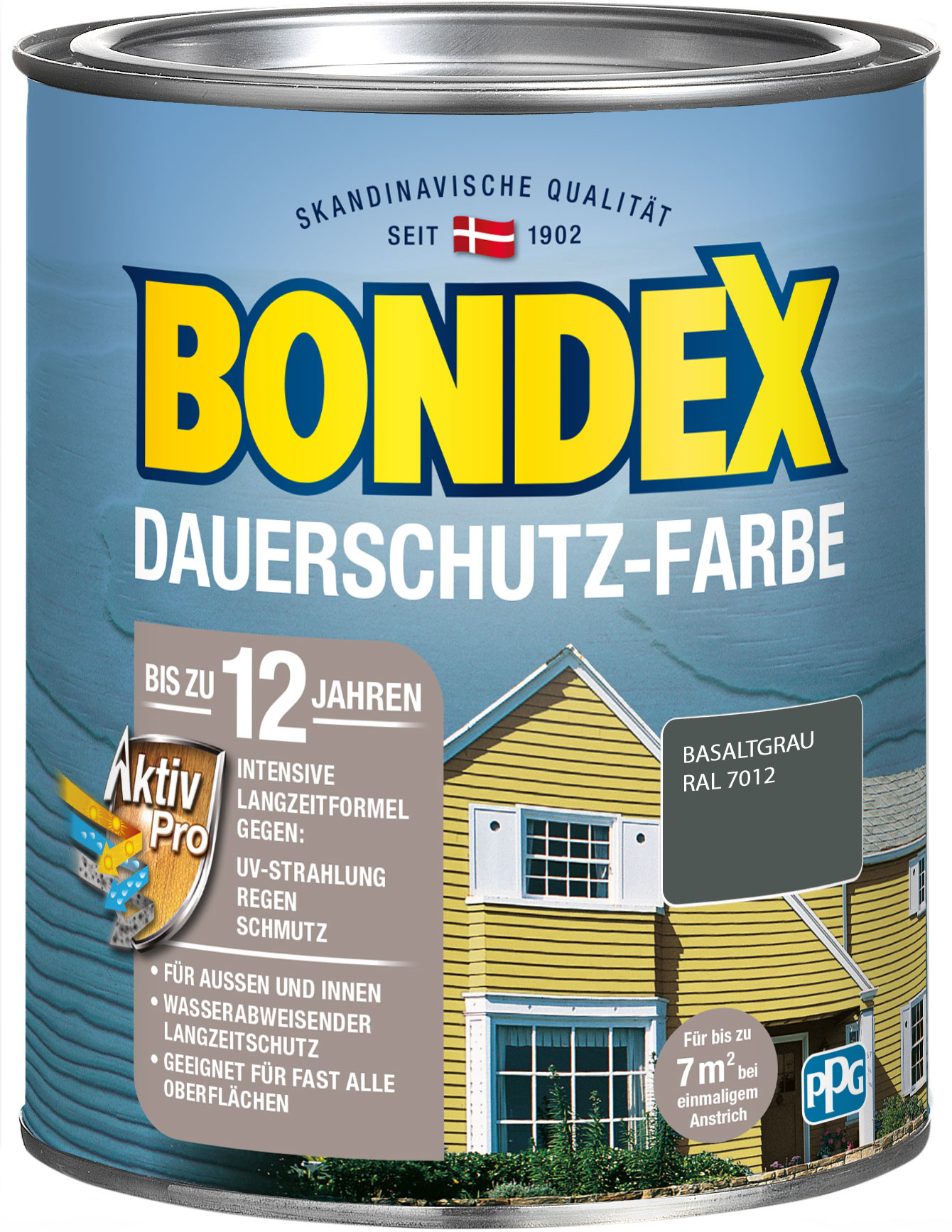 Bondex Dauerschutz-Farbe, basaltgrau, 0,75 l Bondex Dauerschutz-Farbe, basaltgrau, 0,75 l