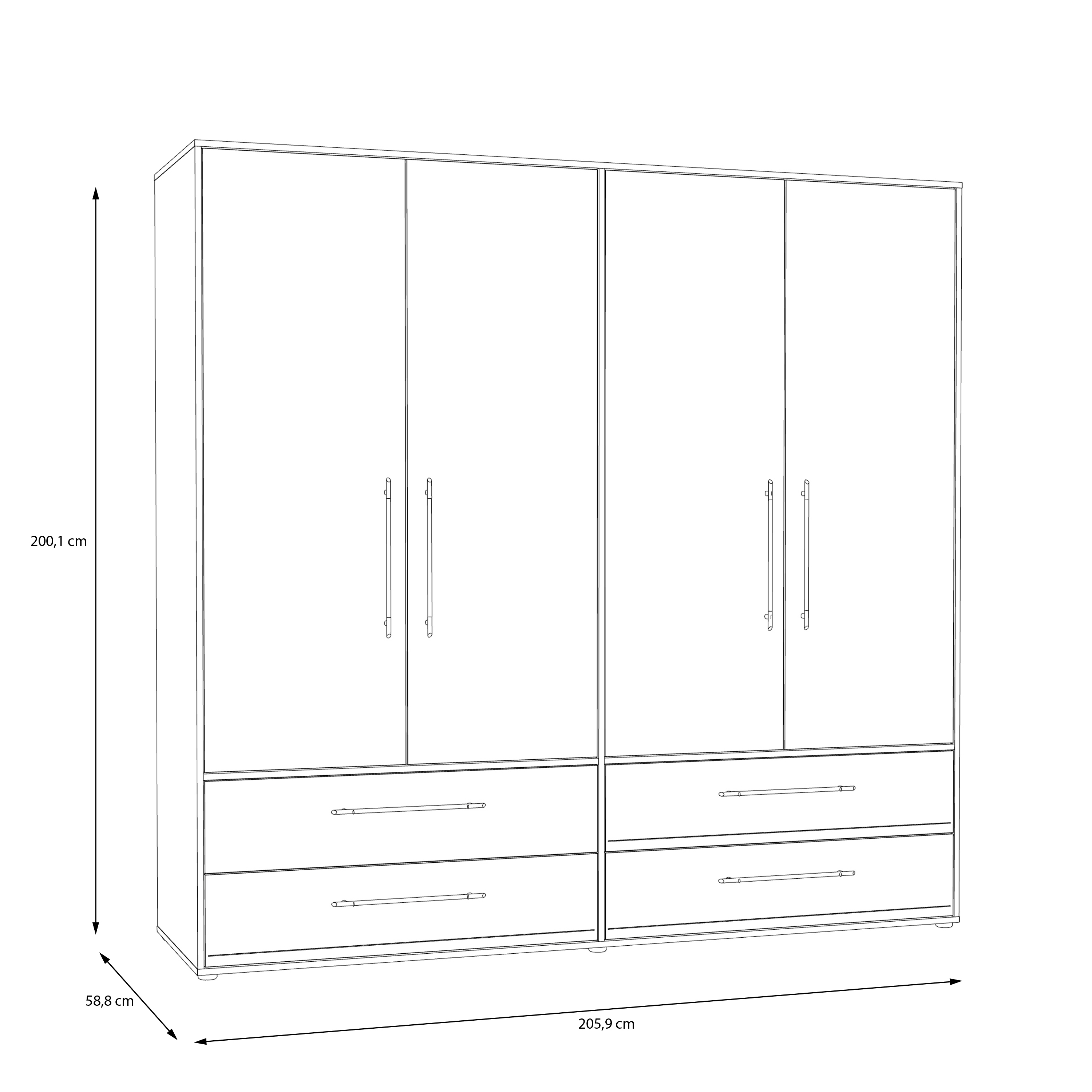 Forte Kleiderschrank MOKKARIS