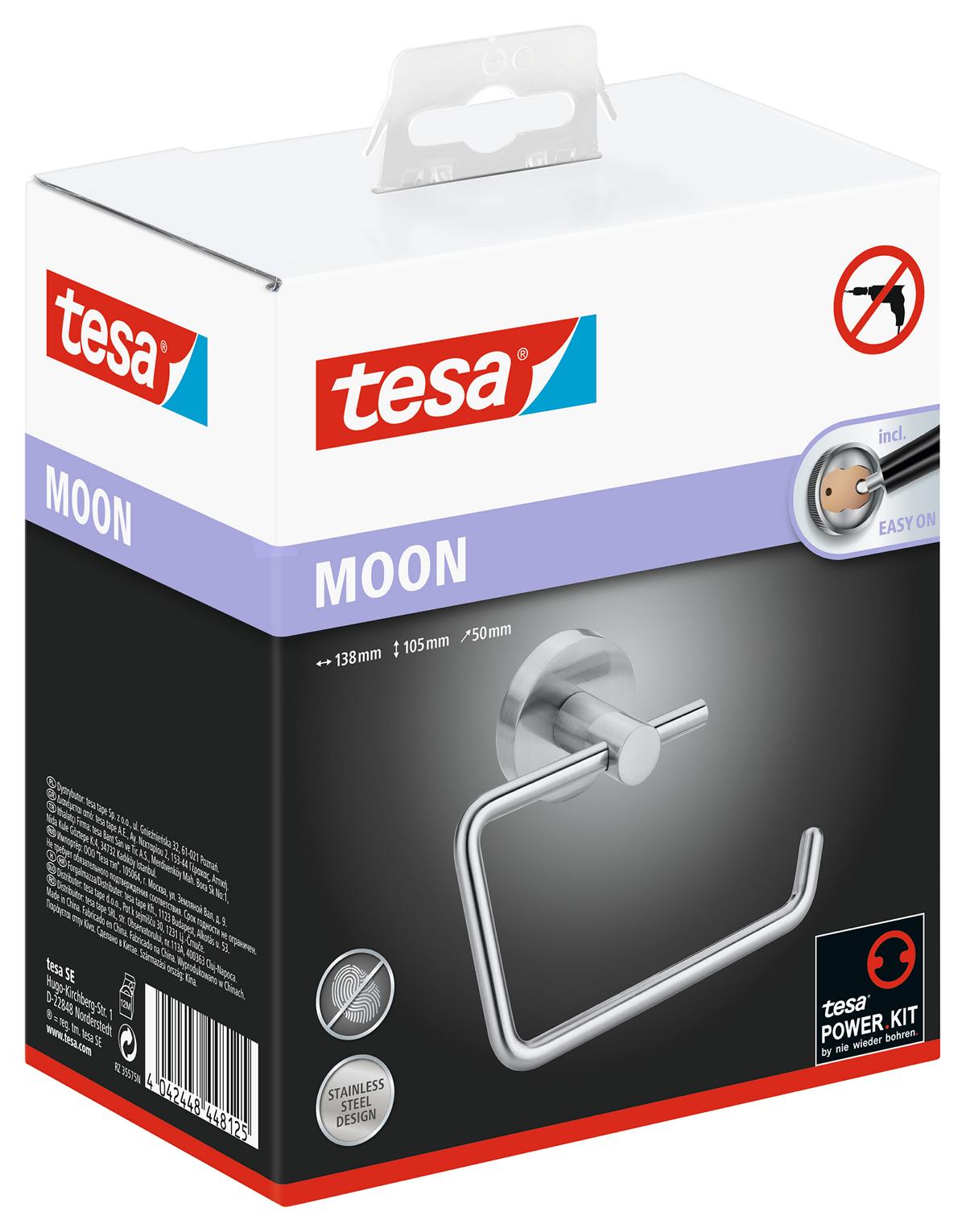 tesa_MOON_403010000000_LI490_left_pa tesa Moon Toilettenpapierhalter, ohne Deckel