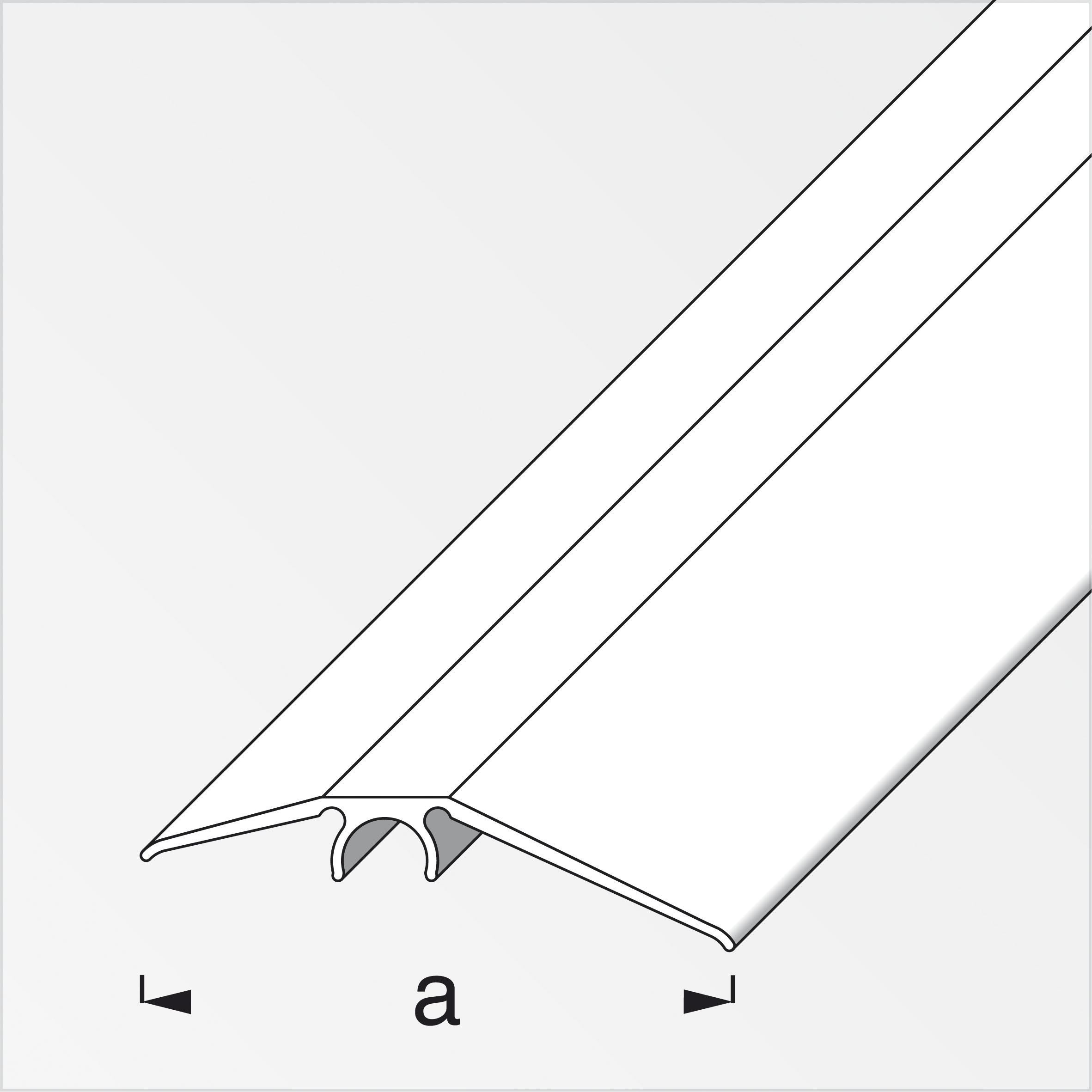 Alfer Niveauausgleichs-Profil, 56 mm, Edelstahloptik Alfer Niveauausgleichs-Profil, 56 mm, Edelstahloptik