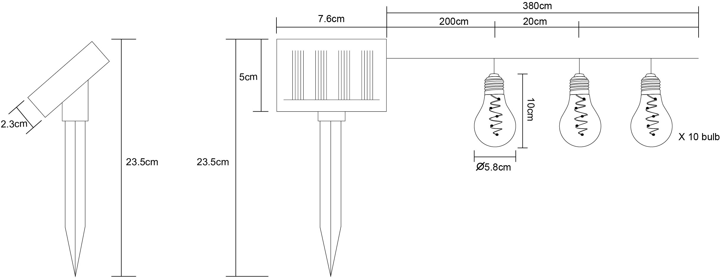 Globo Solarleuchte Kunststoff silbergrau, 10 x LED Globo Solarleuchte Kunststoff silbergrau, 10 x LED