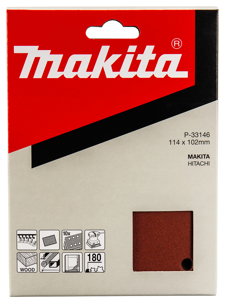 Makita Schleifpapier P180, 102x114 mm Klett Makita Schleifpapier P180, 102x114 mm Klett