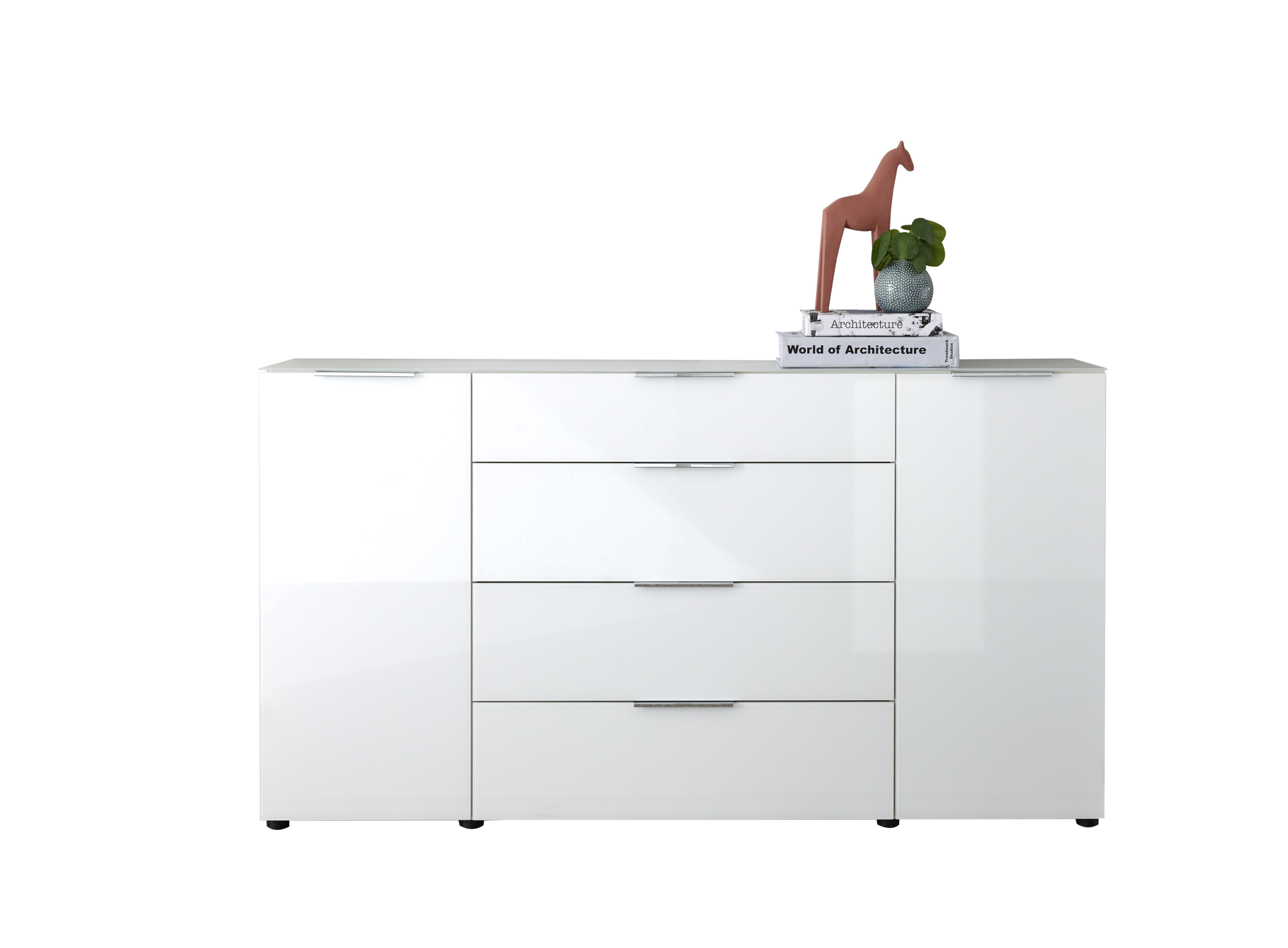 Bega Kommode Santorin, weiß/glas Bega Kommode Santorin, weiß/glas