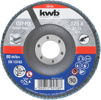 795728-300 Kwb Schleifmop 125 mm, K80