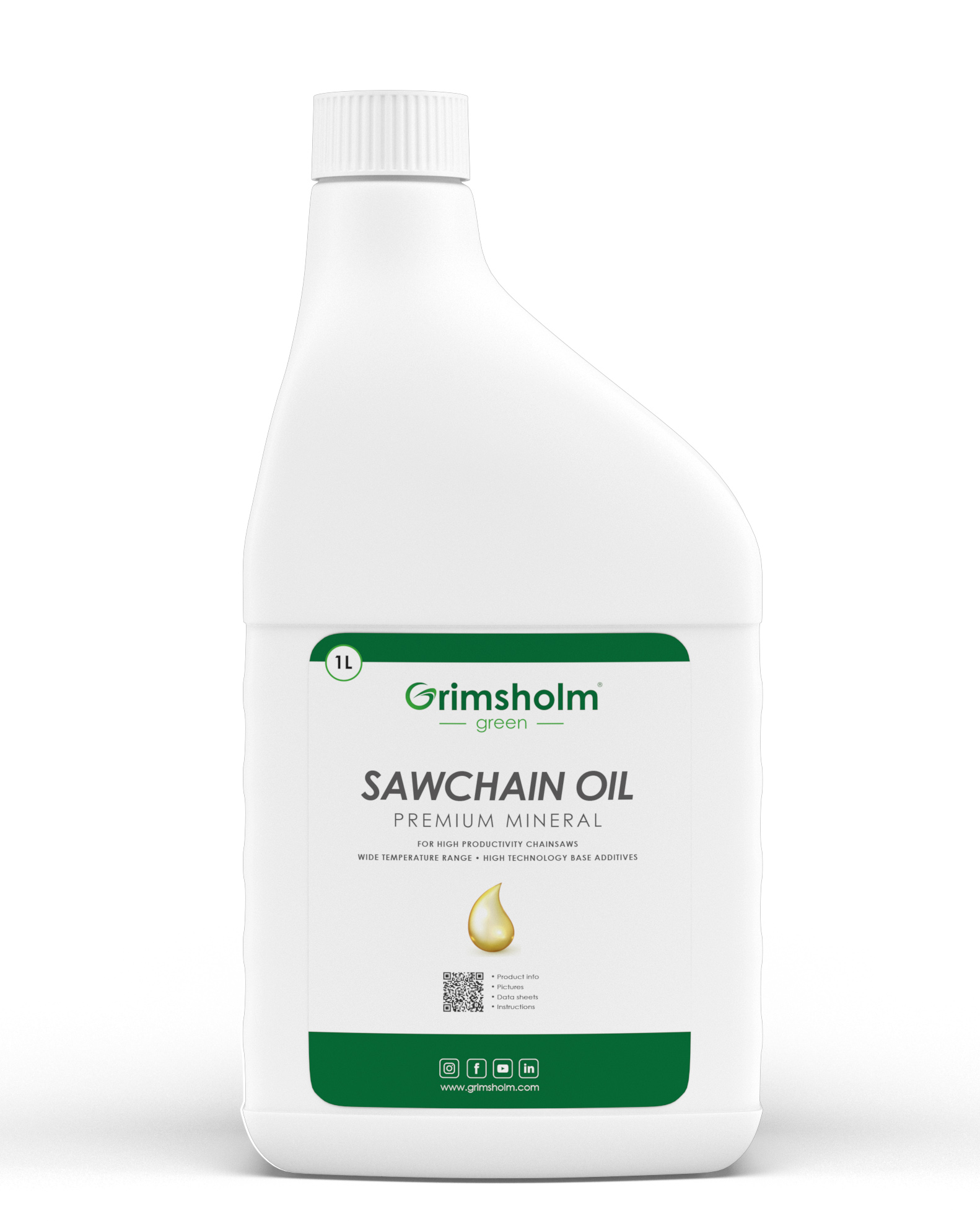 Grimsholm Sägekettenöl Premium Mineral, 1 L Grimsholm Sägekettenöl Premium Mineral, 1 L