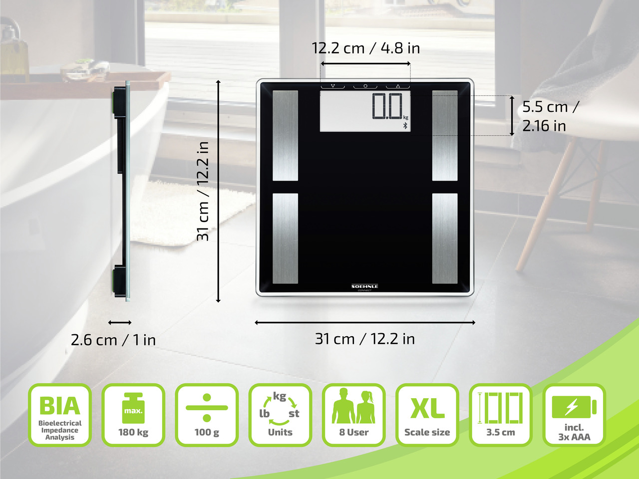 Leifheit Personenwaage Shape Sense Connect 50 Leifheit Personenwaage Shape Sense Connect 50