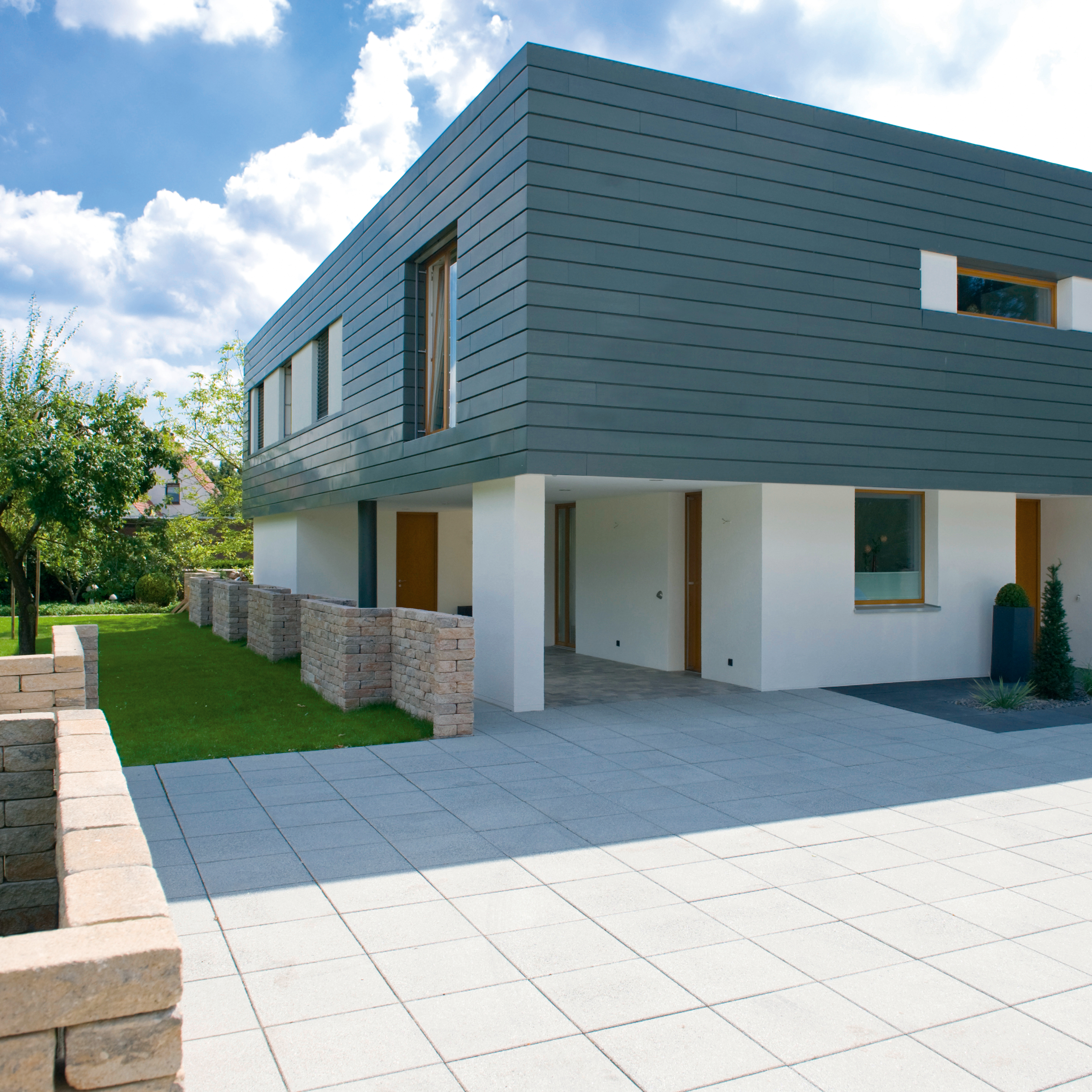 Diephaus Betonplatte, grau mit Fase Diephaus Betonplatte, grau mit Fase