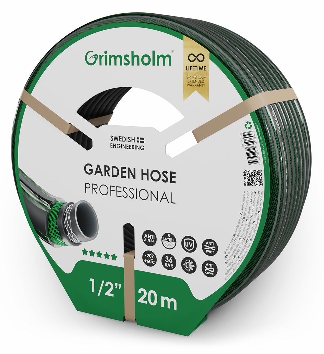 Grimsholm Gartenschlauch Professional, 20 m