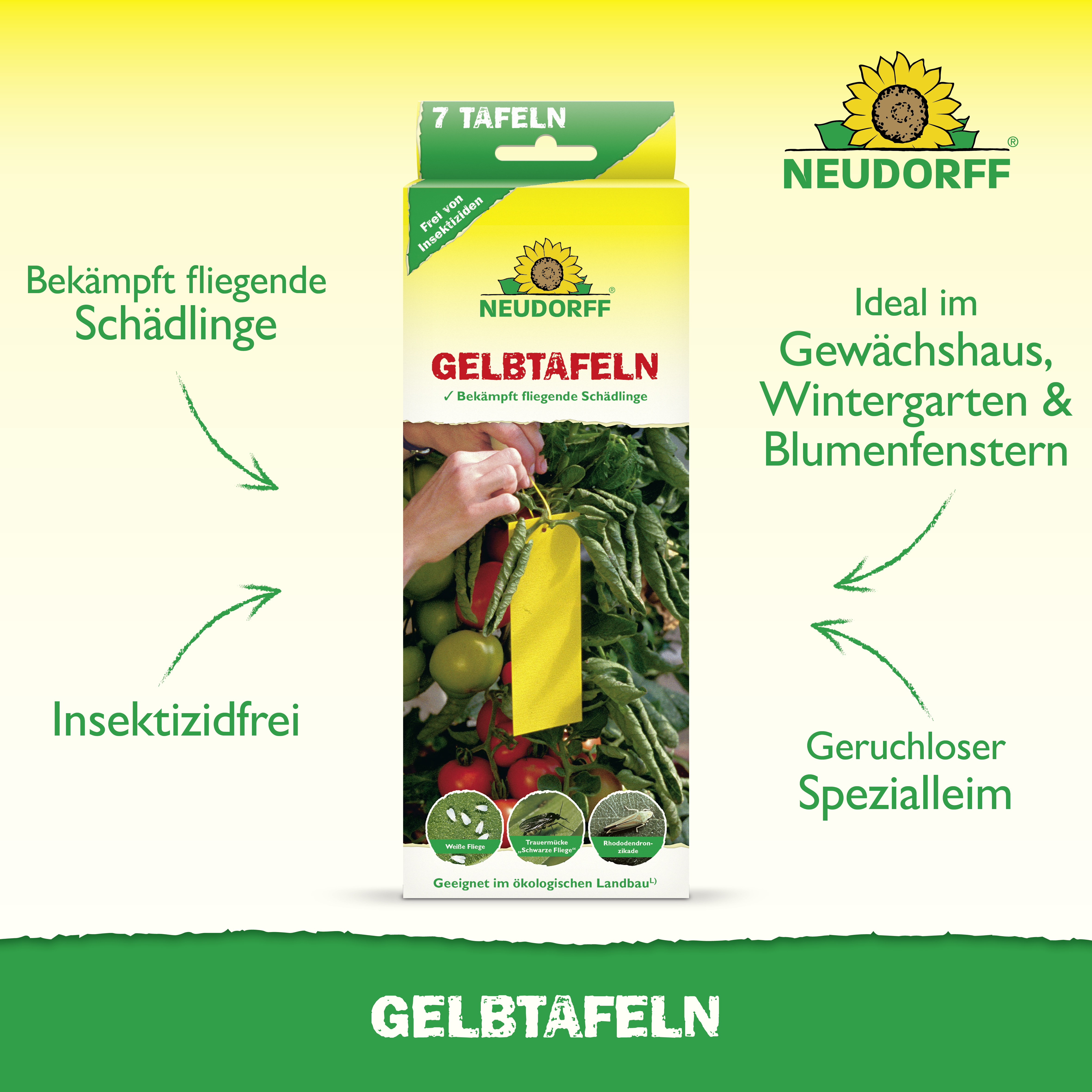 Neudorff Gelbtafeln (kleinformatig), 7,50 x 20 cm