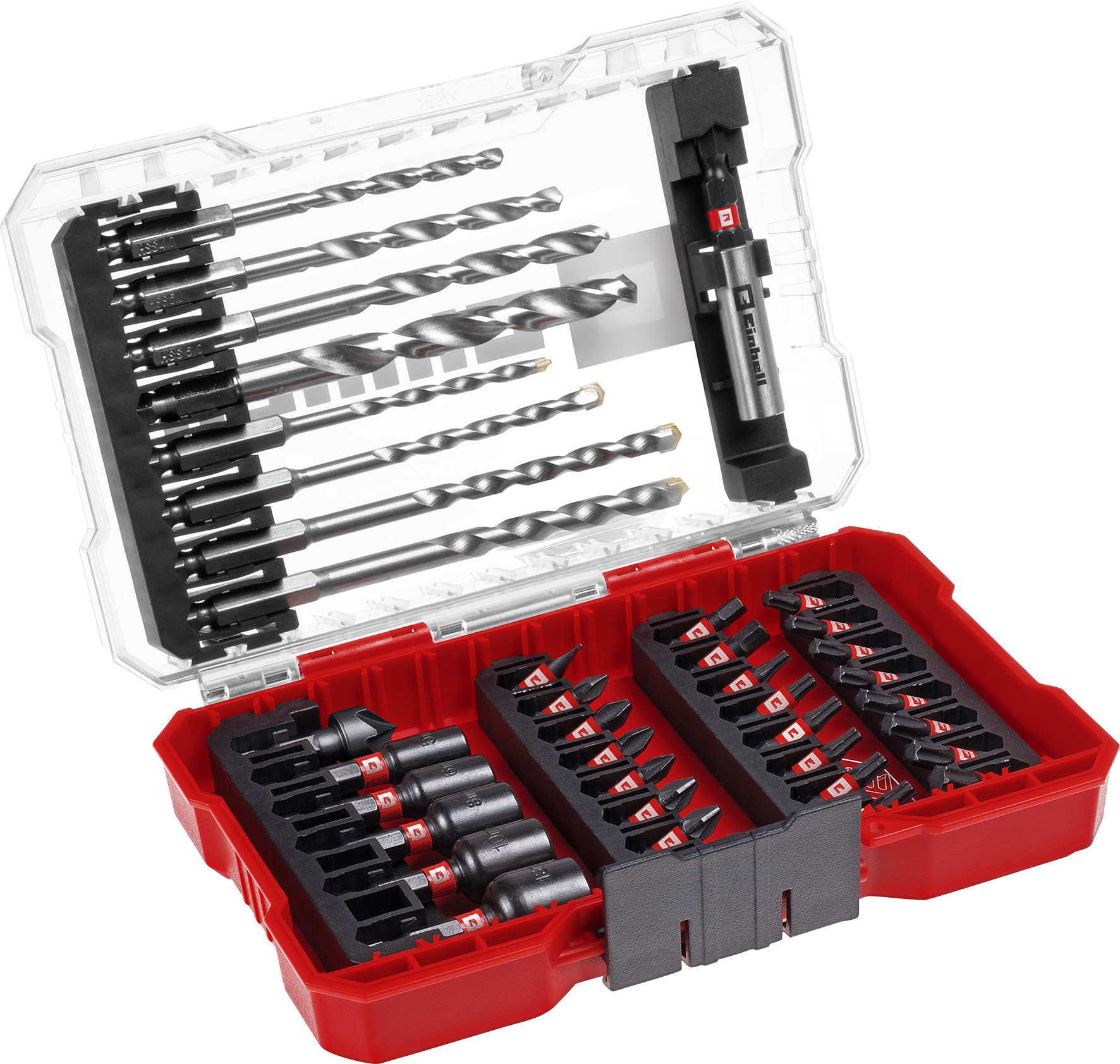 Einhell Impact-Bit-Set mit Metall- und Universalbohrern, M-CASE, 39-tlg. Einhell Impact-Bit-Set mit Metall- und Universalbohrern, M-CASE, 39-tlg.