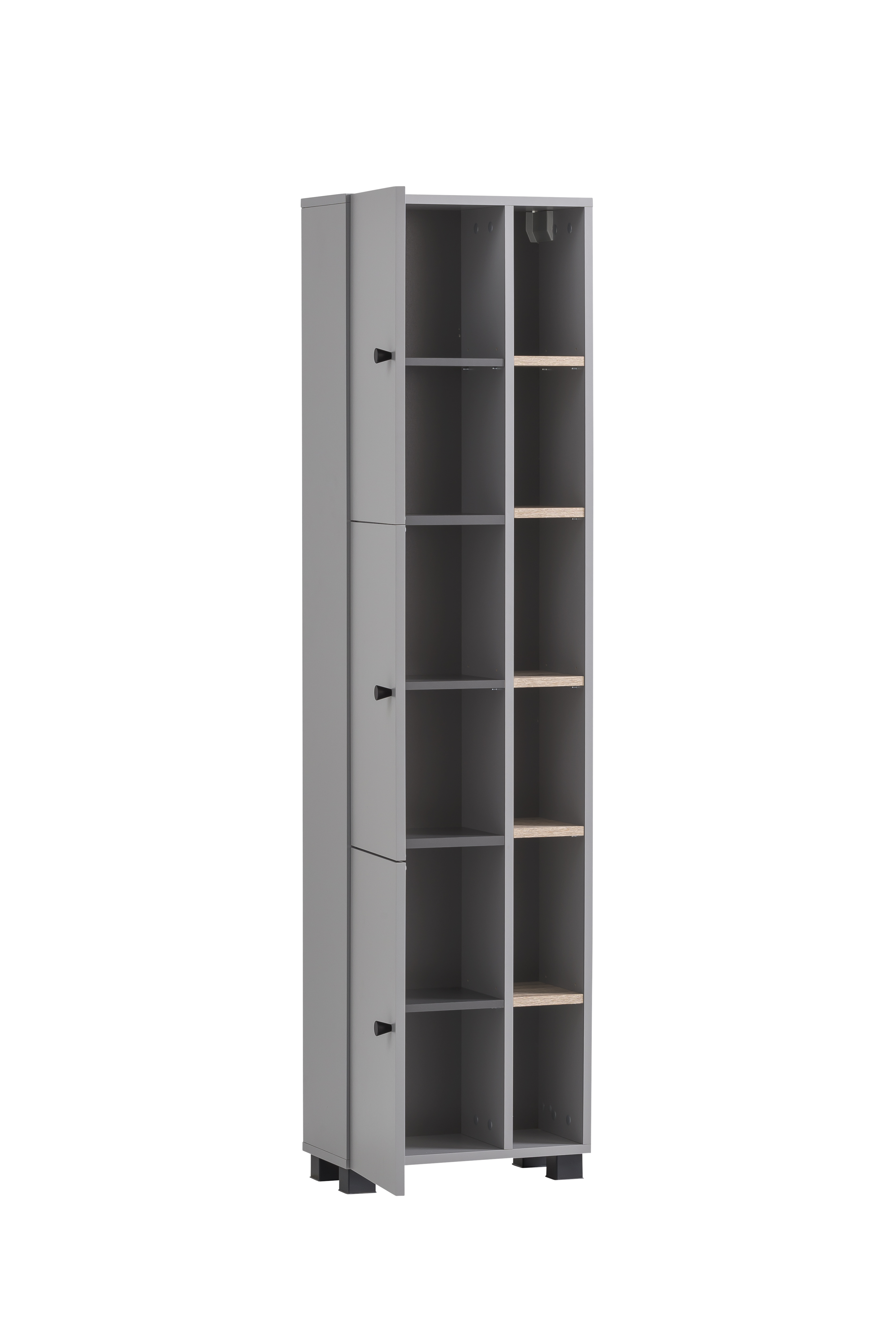 W. Schildmeyer Hochschrank Balto 450, 3T, platingrau W. Schildmeyer Hochschrank Balto 450, 3T, platingrau