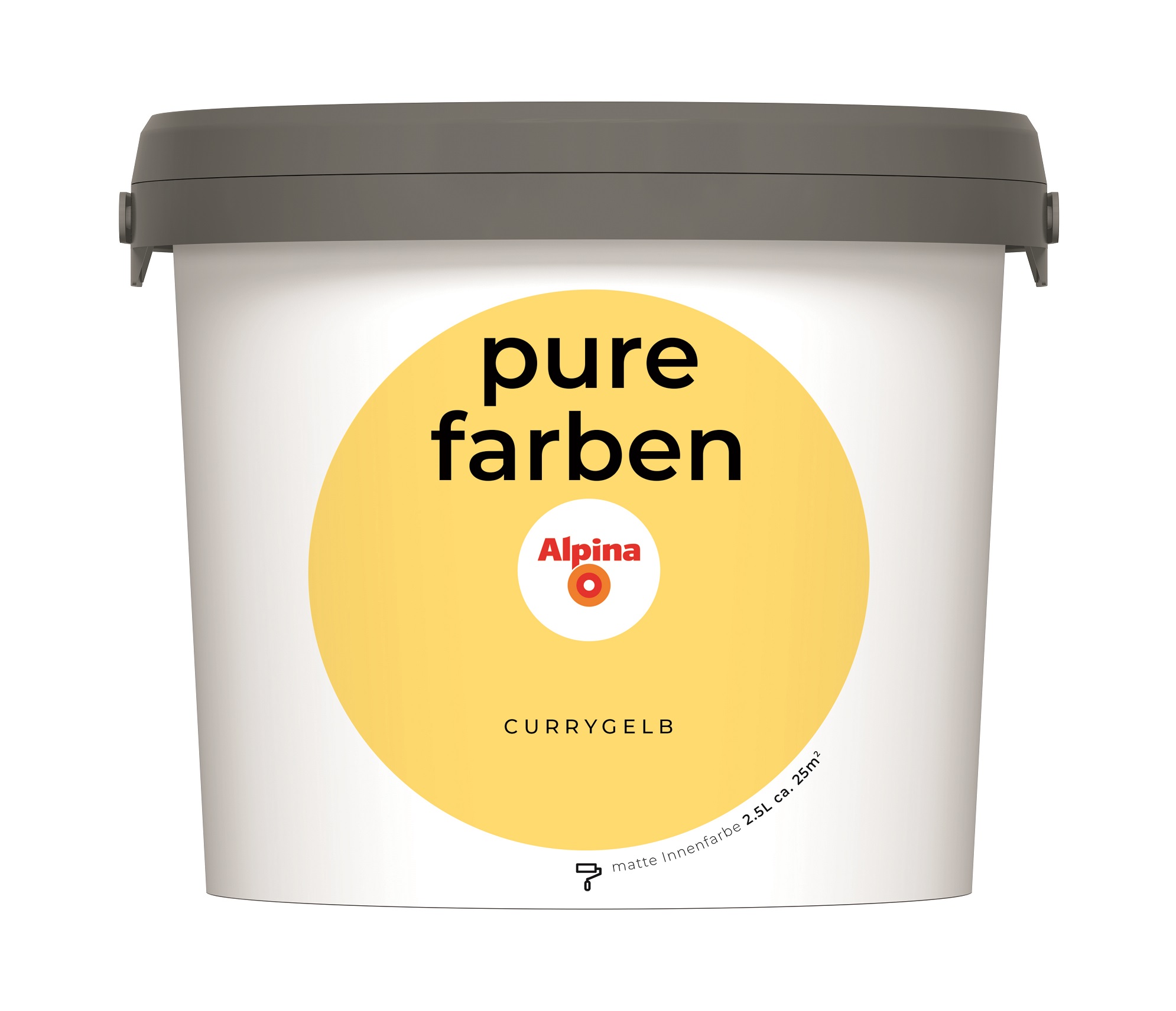 Alpina Pure Farben Currygelb, 2,5 Liter
