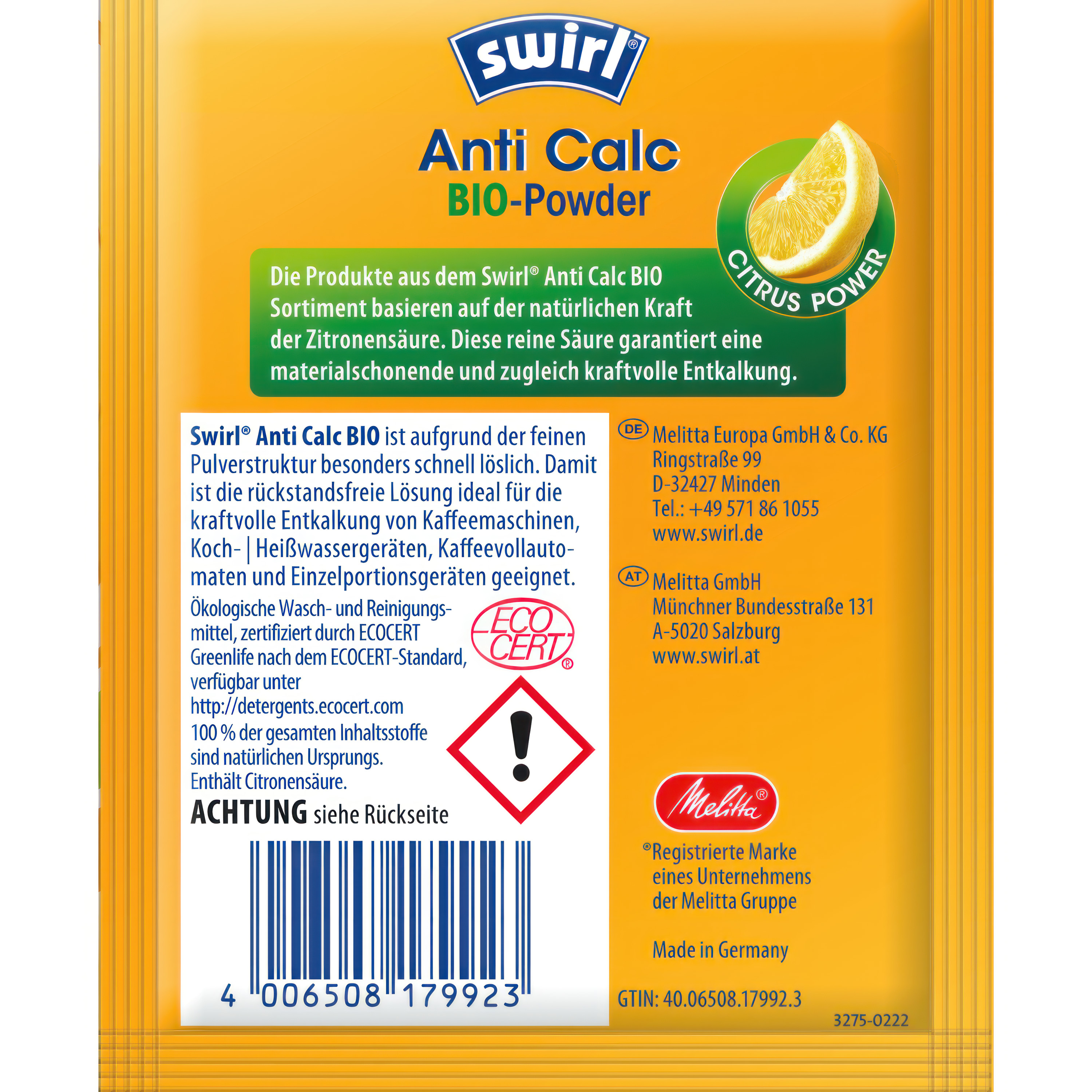 Swirl® Anti Calc Bio-Pulver, 2 x 20 g Swirl® Anti Calc Bio-Pulver, 2 x 20 g