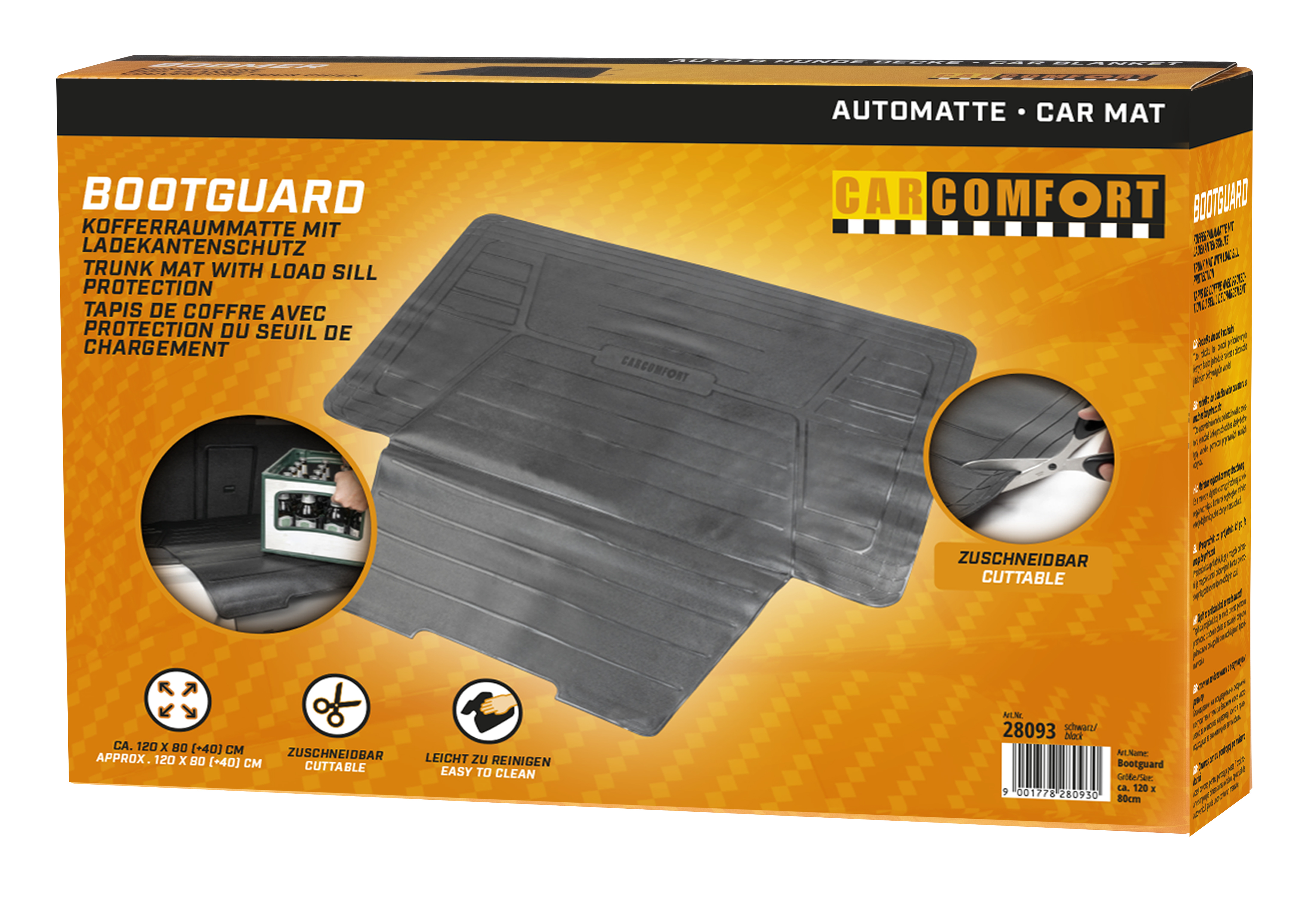 CarComfort Kofferrraummatte Bootguard mit Ladekantenschutz CarComfort Kofferrraummatte Bootguard mit Ladekantenschutz