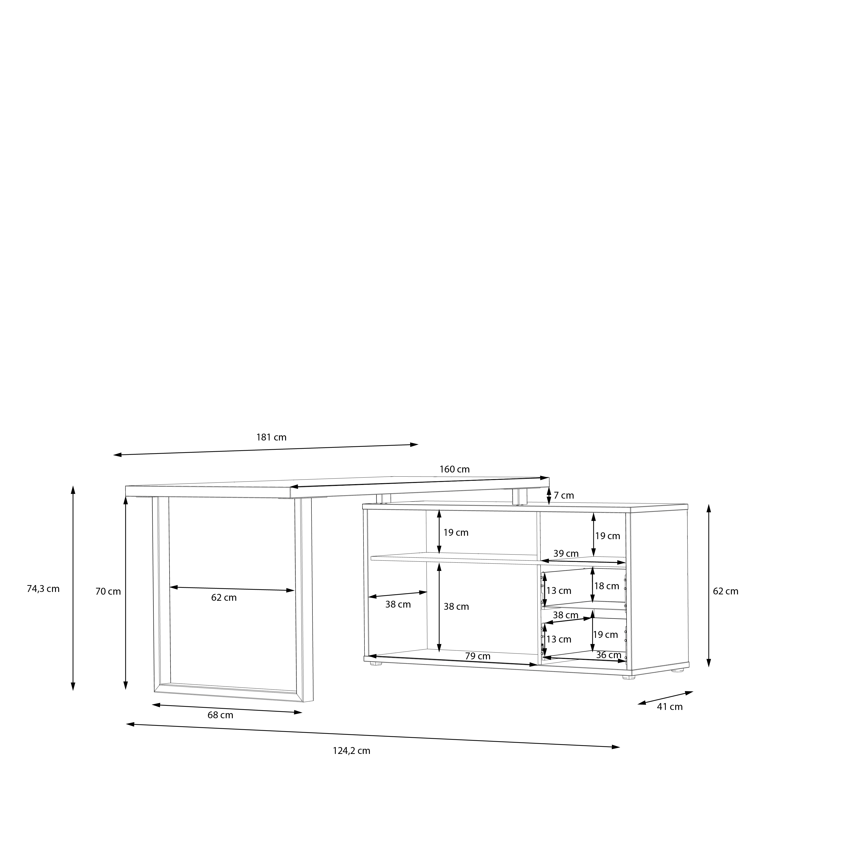 Forte Schreibtisch GOLDSBORO
