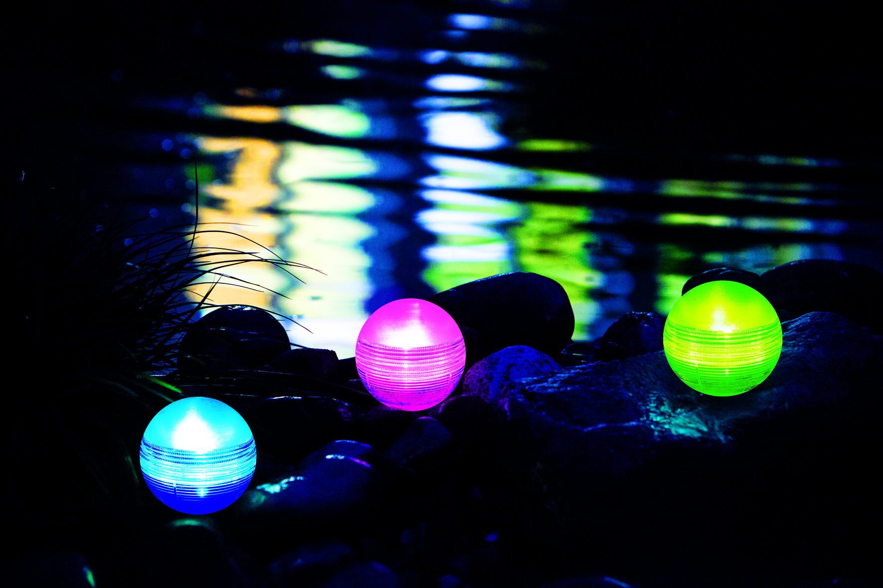 Schwimmende LED-Kugelleuchte 3er Set
