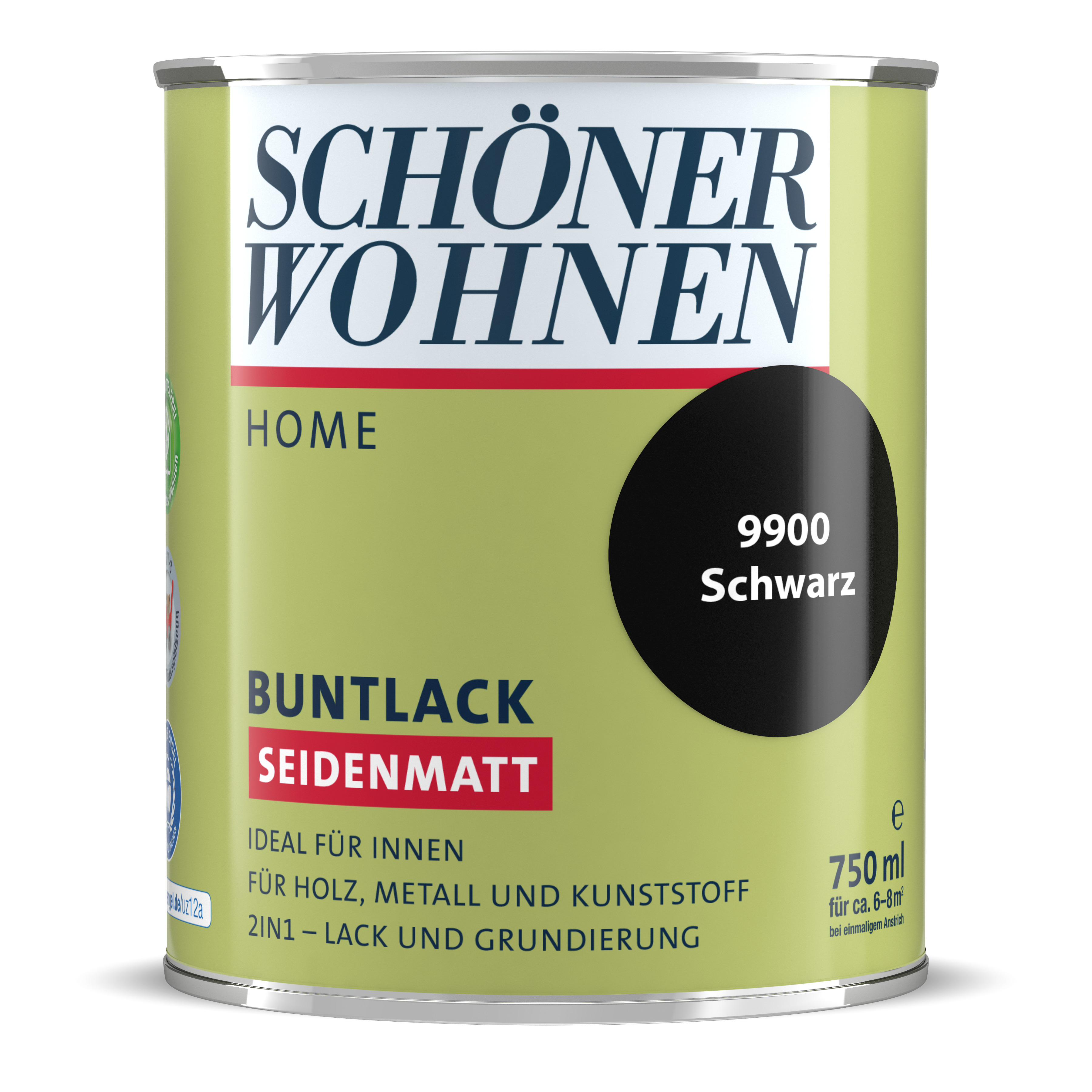 SW_2449-0750-9900 Schöner Wohnen Home Buntlack, seidenmatt, schwarz