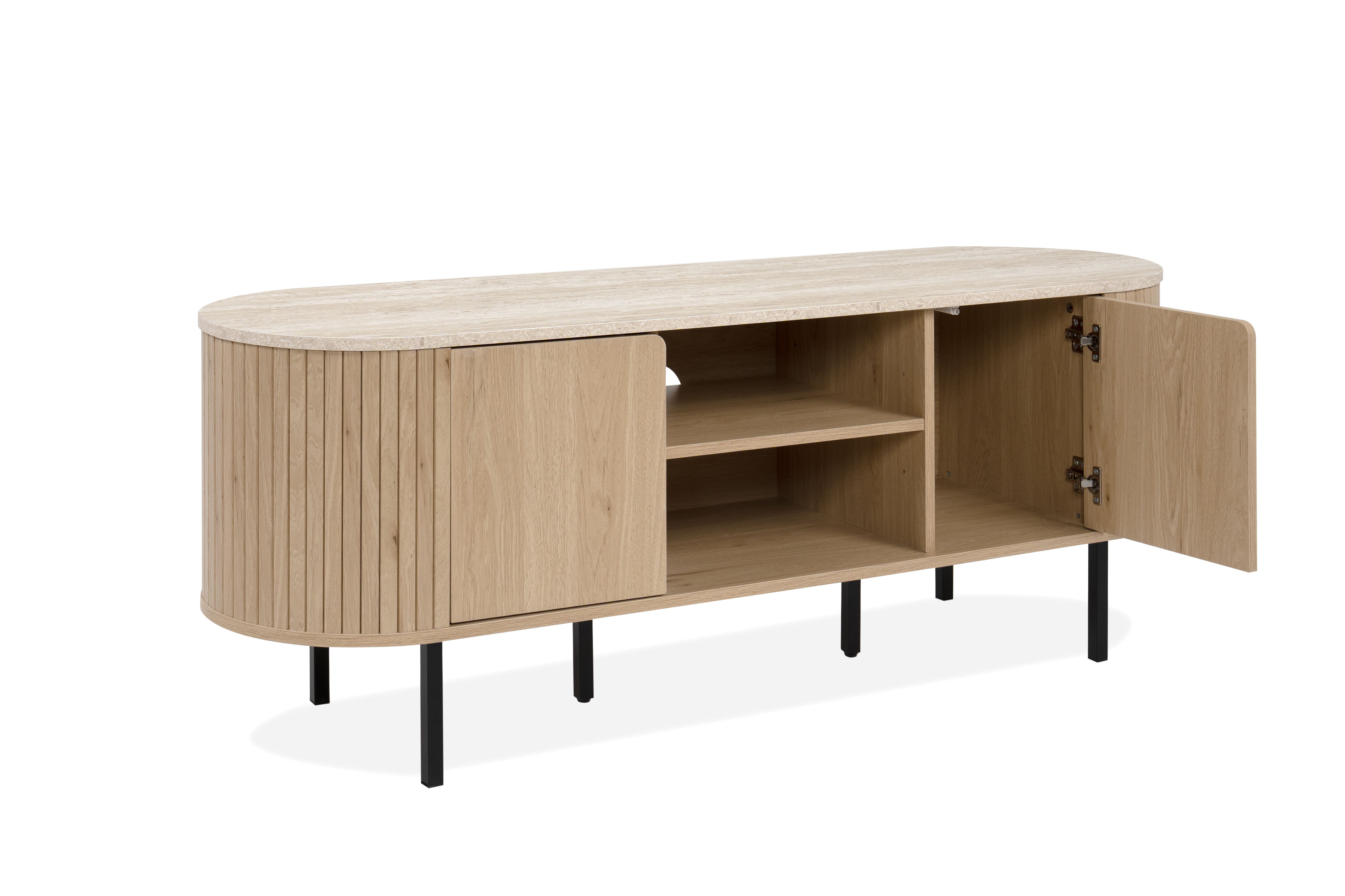 Finori TV-Board Fabia 56A, Dekor Travertin/Dekor Eiche