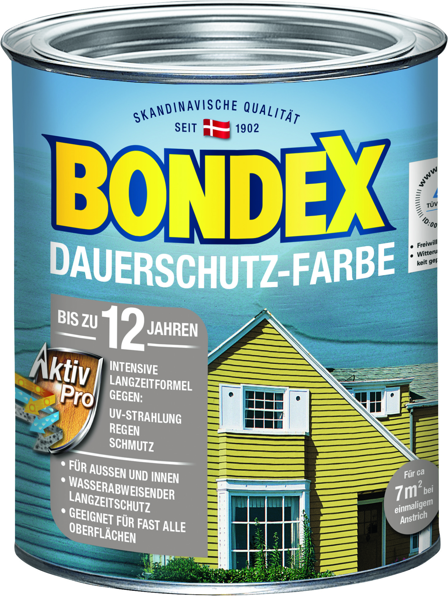 Bondex Dauerschutz-Farbe Cremeweiß, 750ml