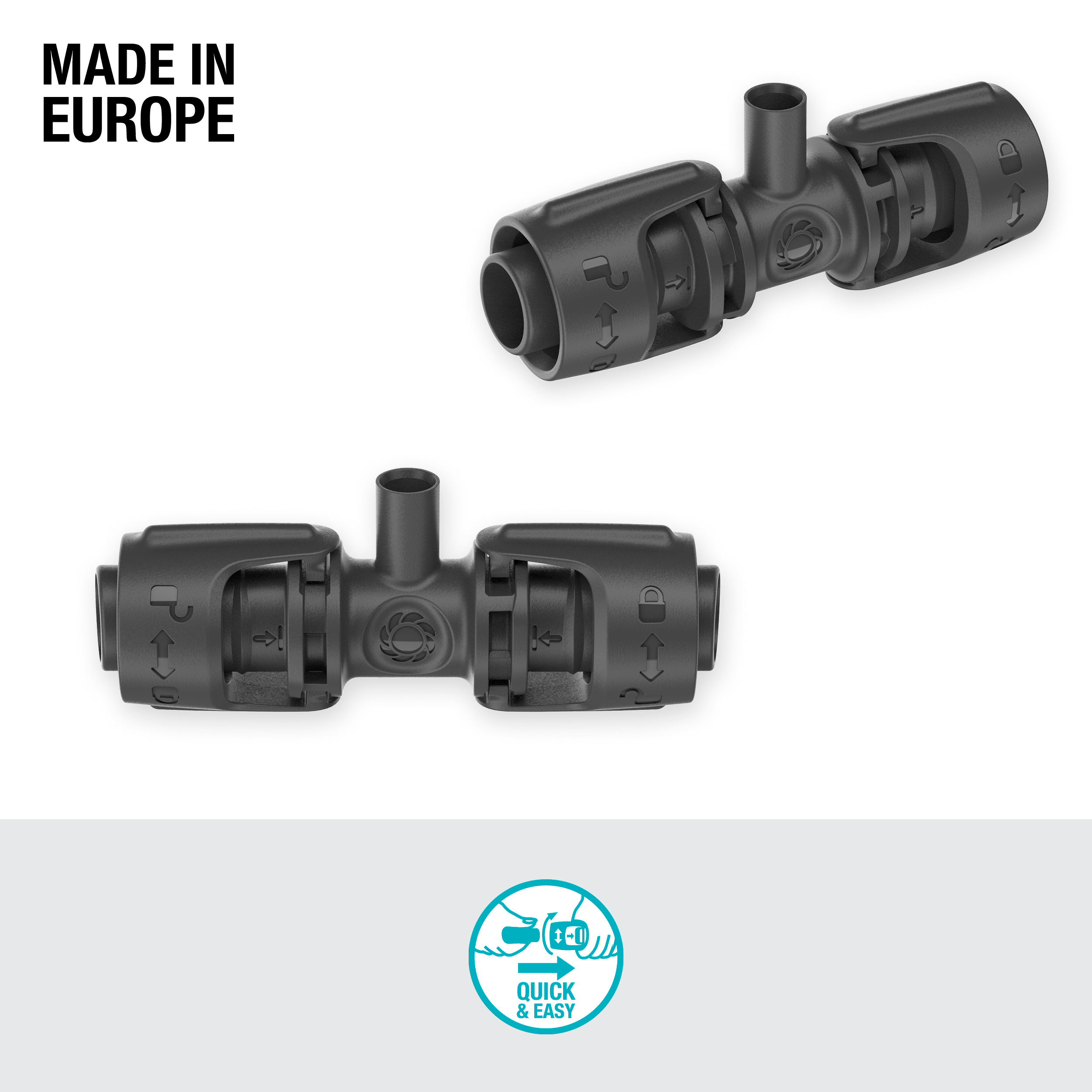 Gardena Micro-Drip-System T-Stück für Sprühdüsen 13 mm (1/2") - Inhalt: 5 Stück
