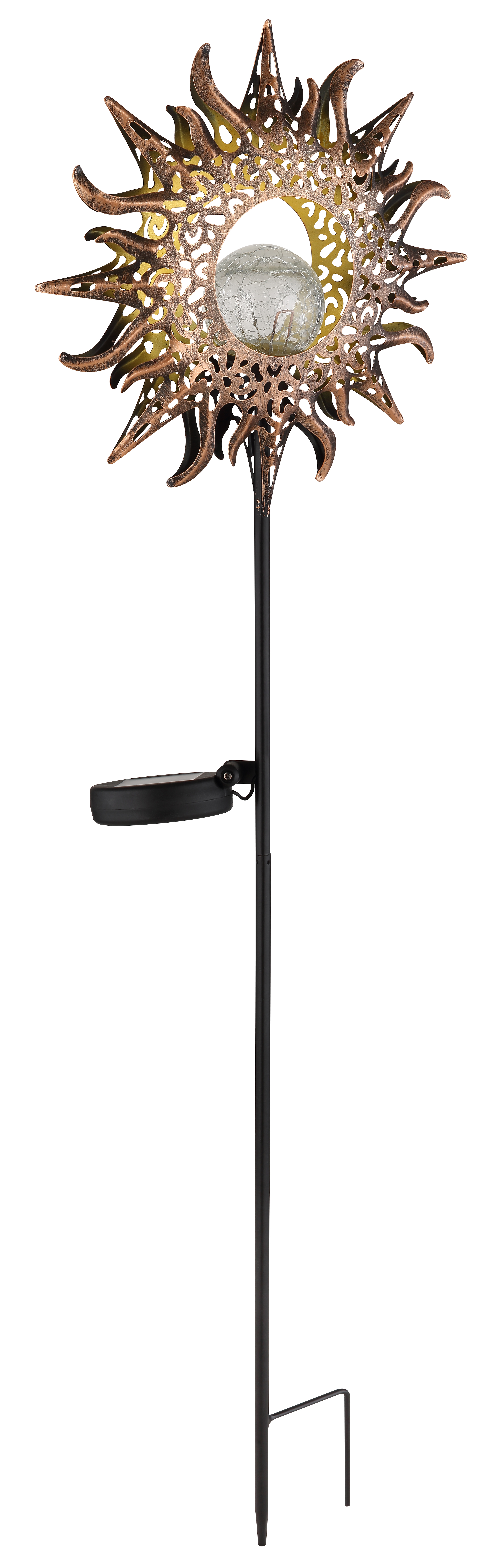 Globo Solarleuchte Metall schwarz matt, 1 x LED Globo Solarleuchte Metall schwarz matt, 1 x LED