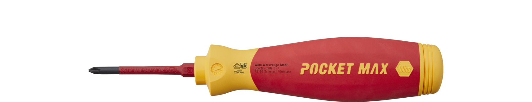 Wiha Schraubendreher mit Bitmagazin PocketMax® electric gemischt mit 4 slimBits