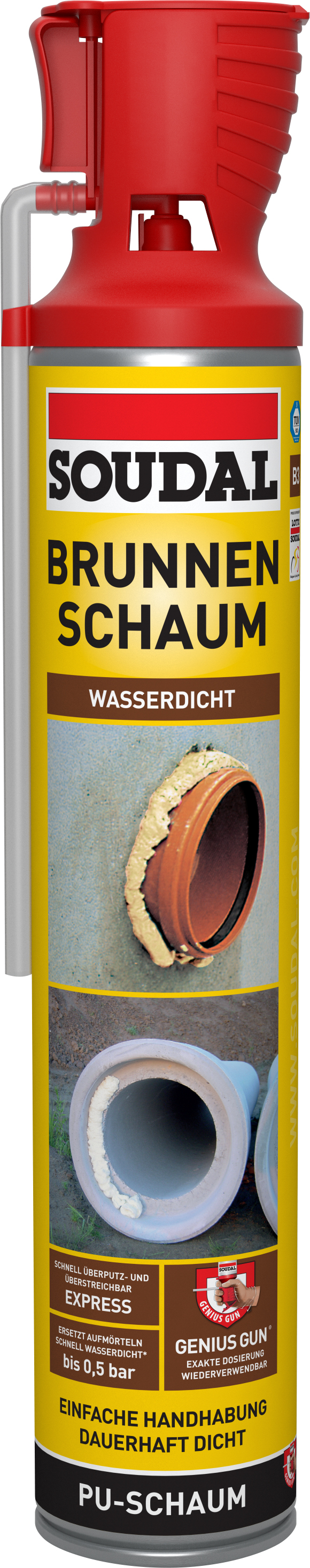 Soudal Brunnenschaum Genius Gun. 750 ml Soudal Brunnenschaum Genius Gun. 750 ml