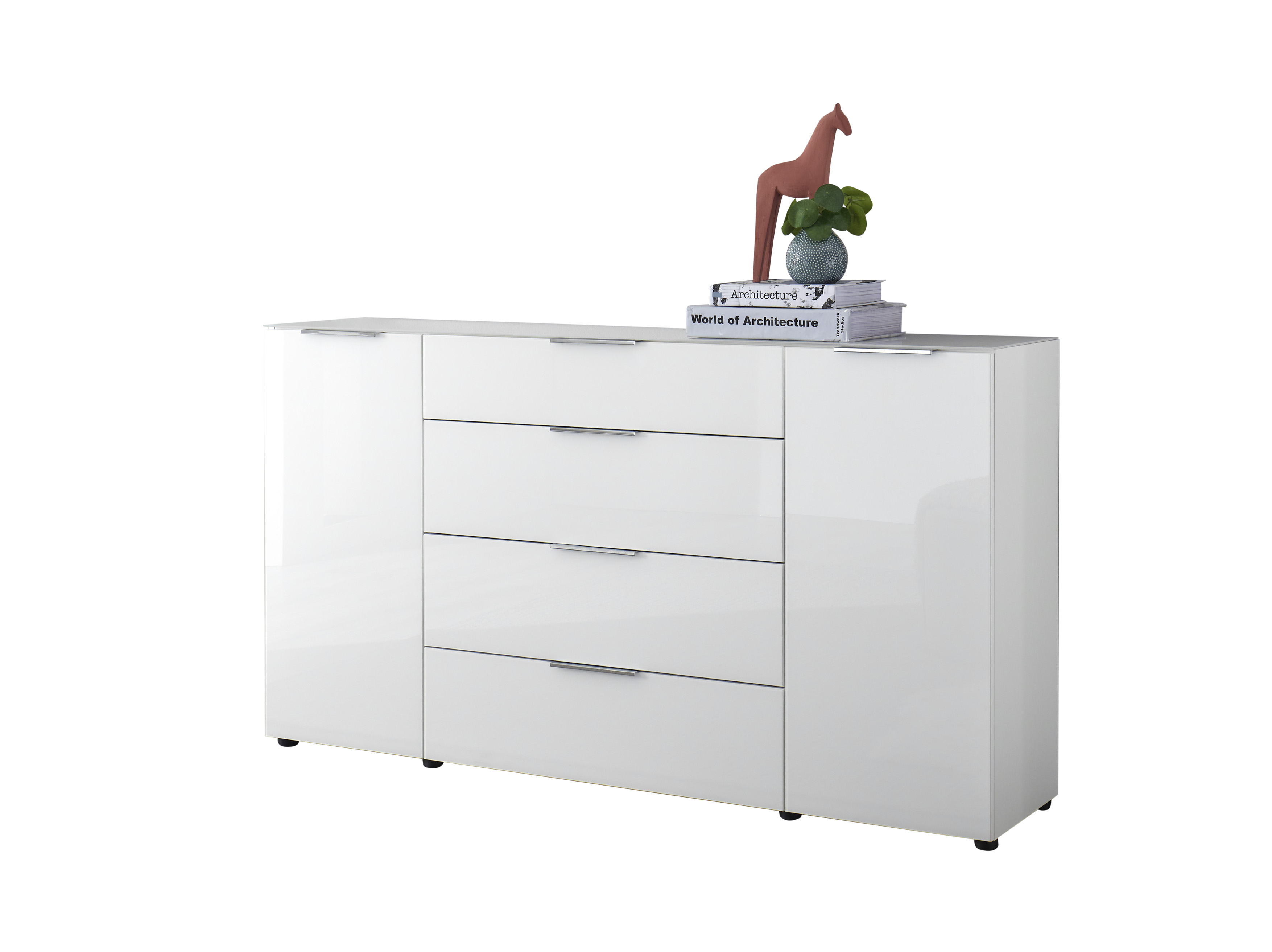 Bega Kommode Santorin, weiß/glas