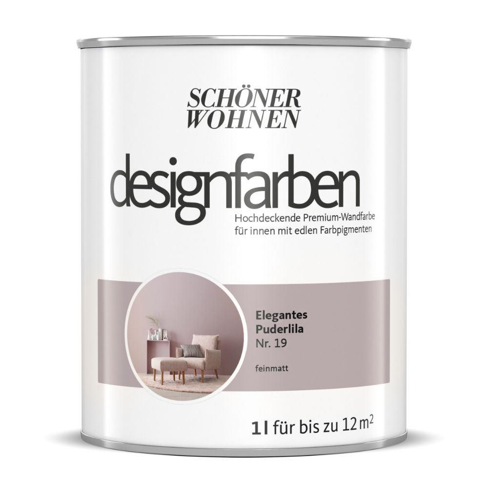 Schöner Wohnen Designfarbe, elegeantes puderrosa, 1L