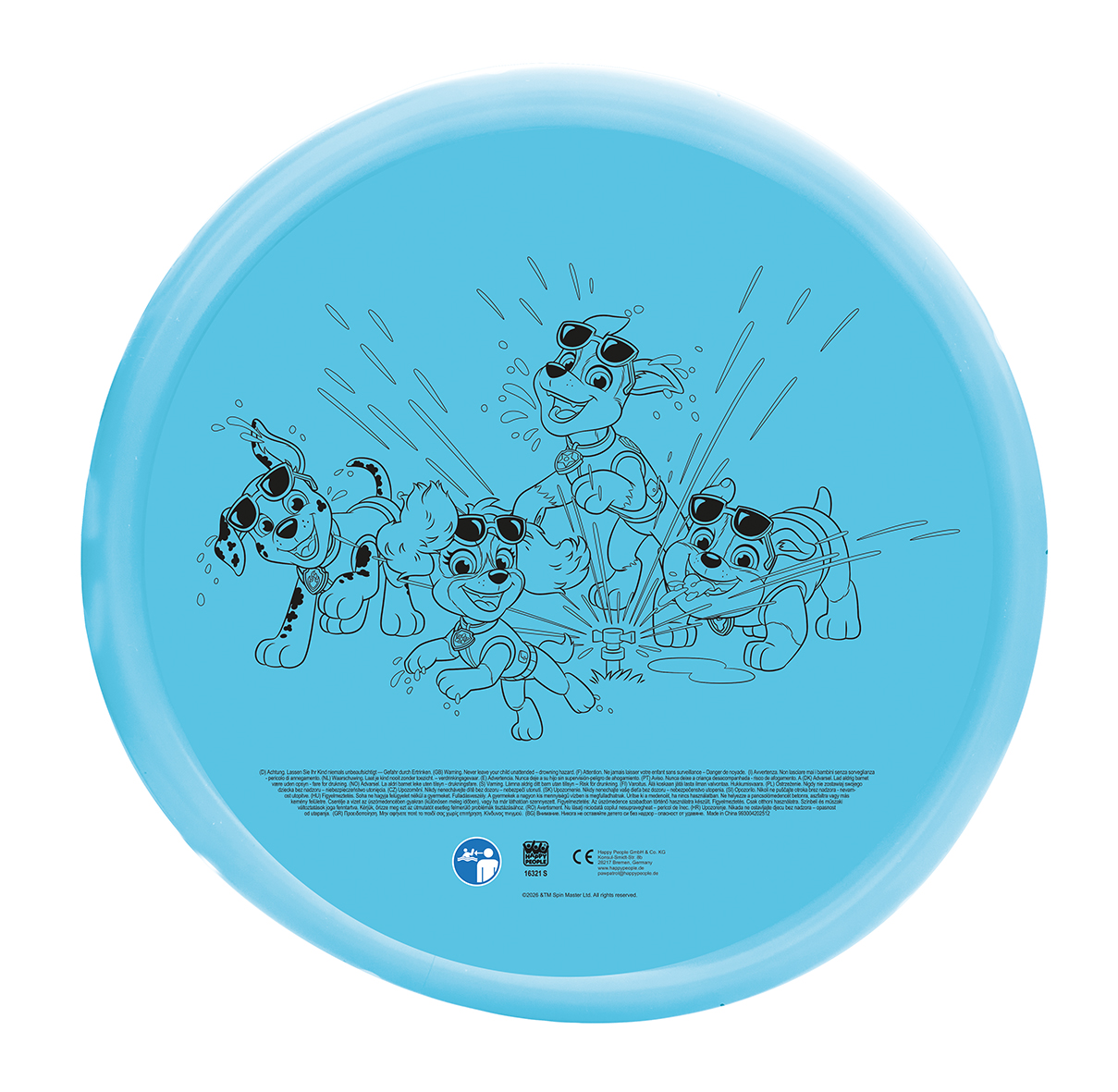 Happy People Paw Patrol 3-Ring-Pool, 122 x 23 cm