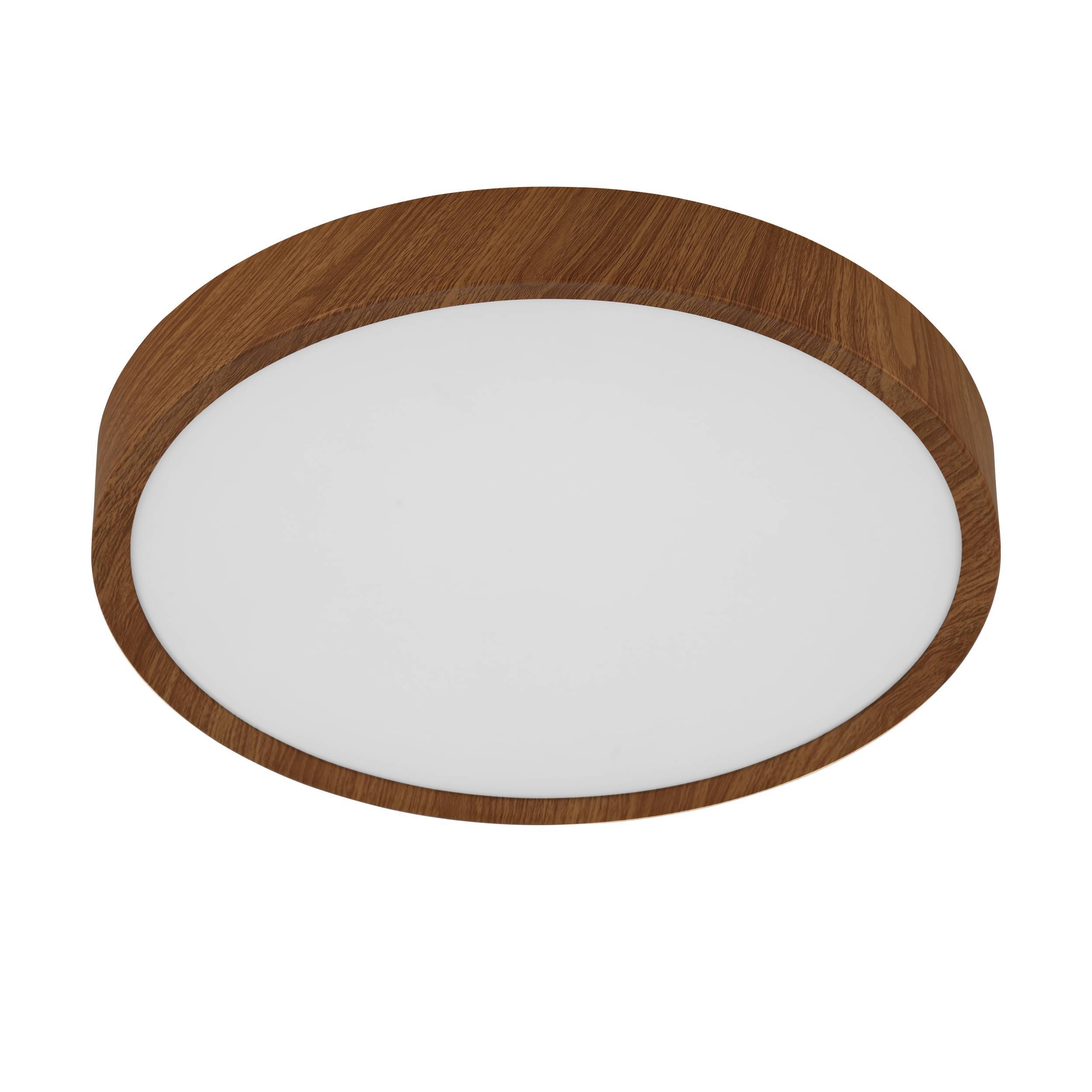 791218-2 Eglo Deckenleuchte, Ø44 holzoptik/weiß, MUSURITA