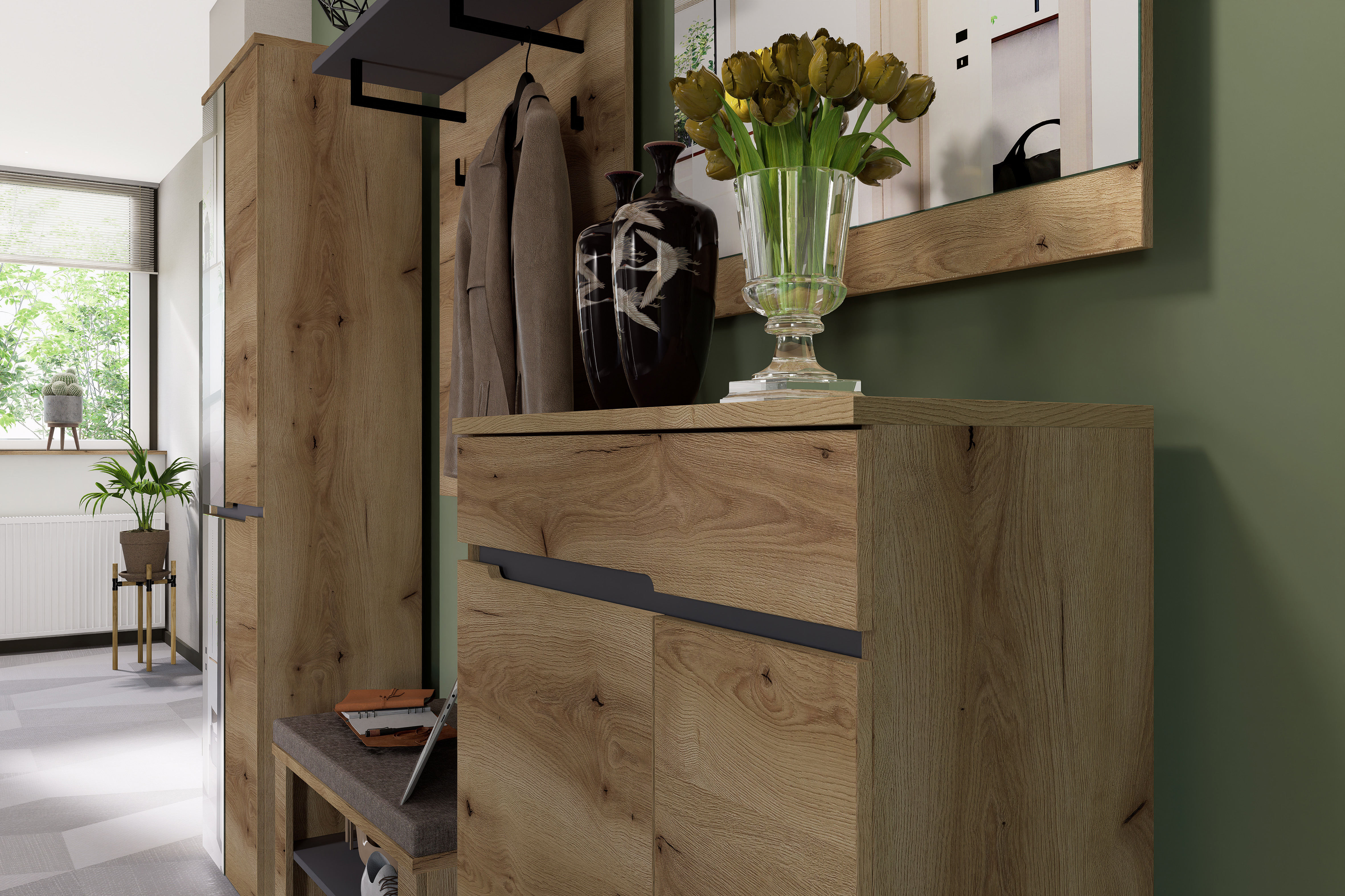 Innostyle Garderoben-Kombination Fargo, Evoke Eiche
