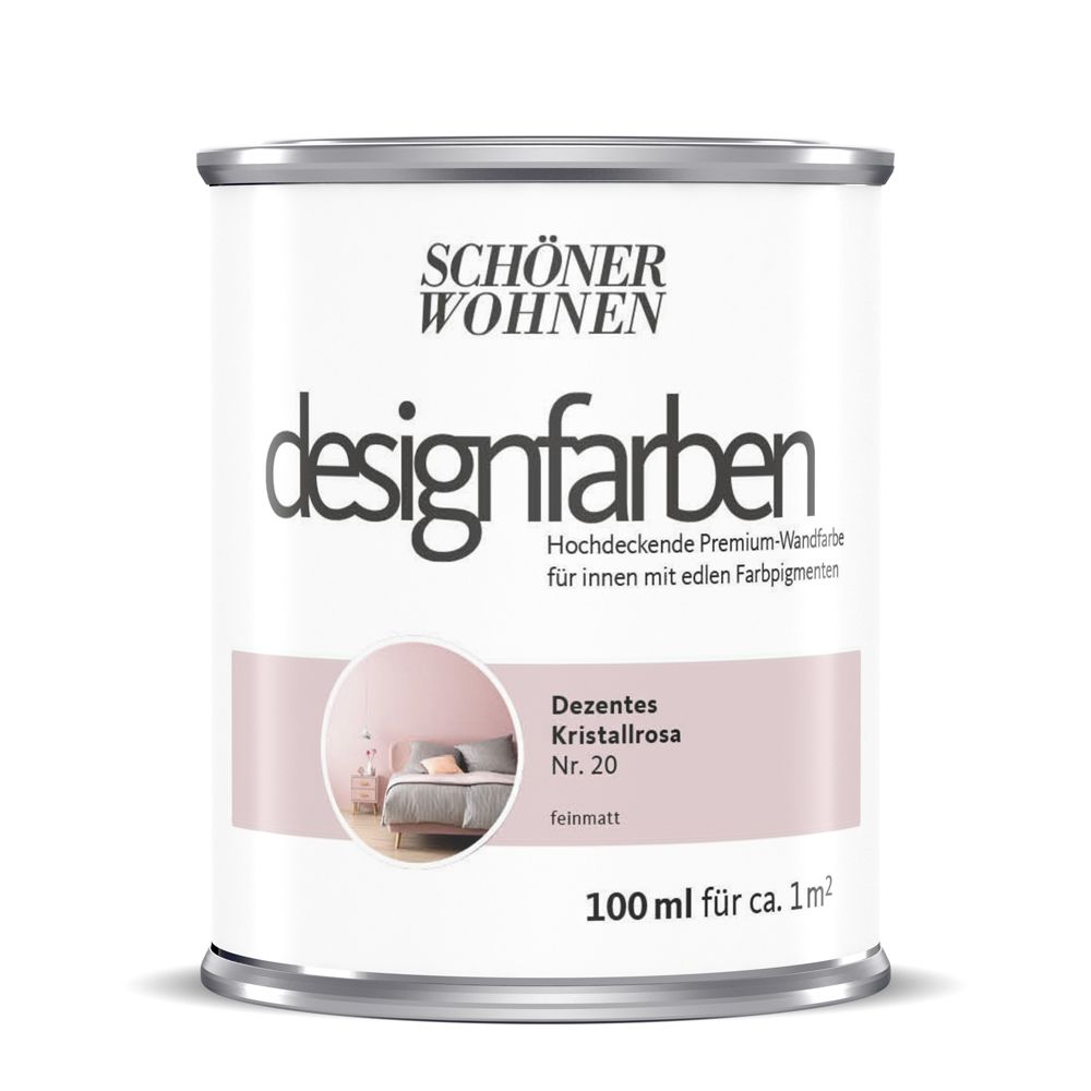 Schöner Wohnen Designfarbe, dezentes kristallrosa, 100 ml