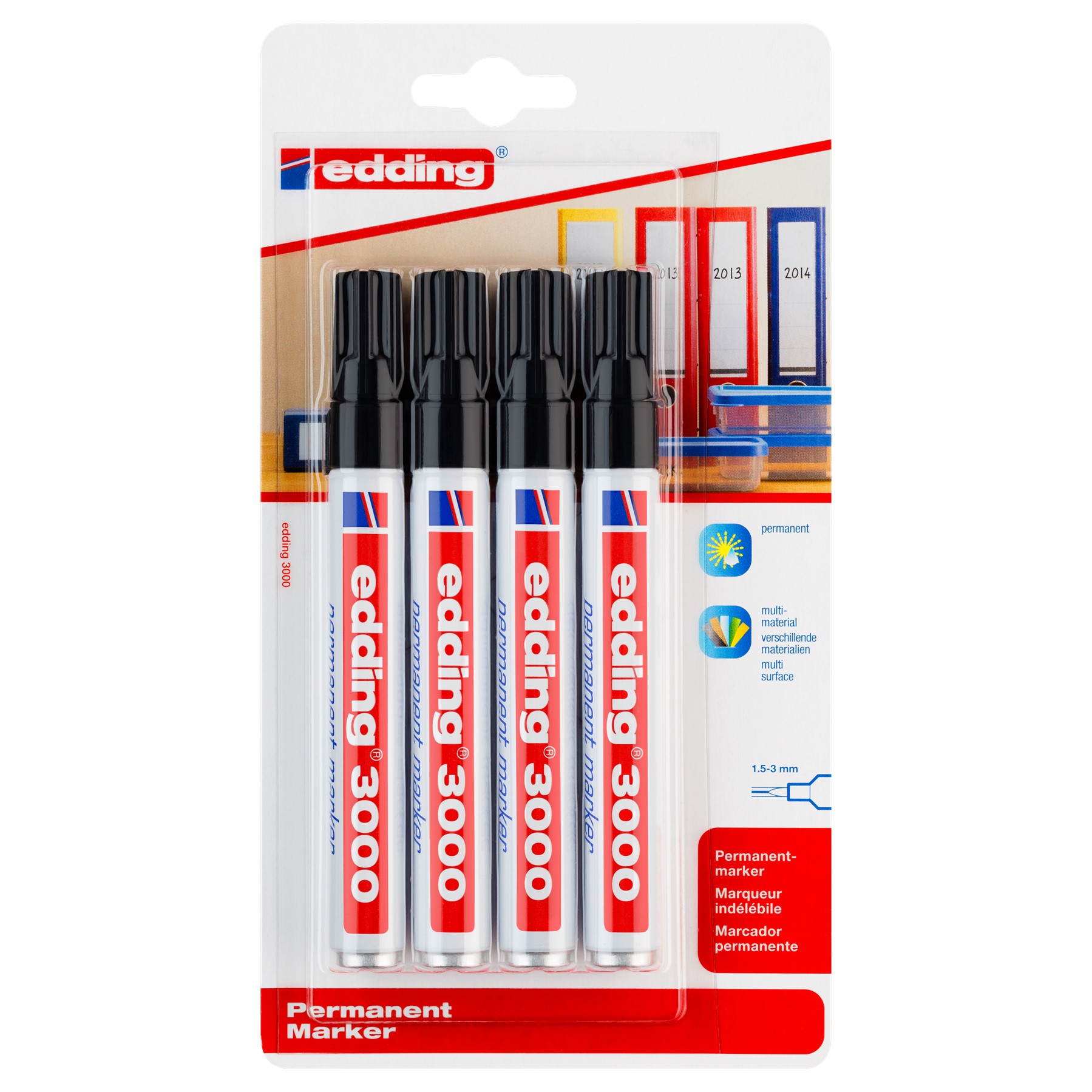 e-3000_4_black_4004764791422 Edding Permanentmarker 3000