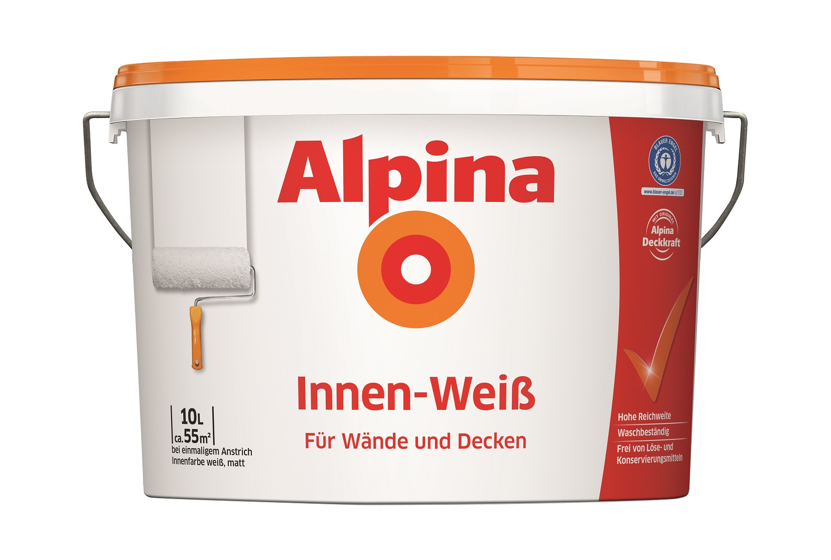 4001244709373_1 Alpina Wandfarbe Innen-Weiß matt, 10L