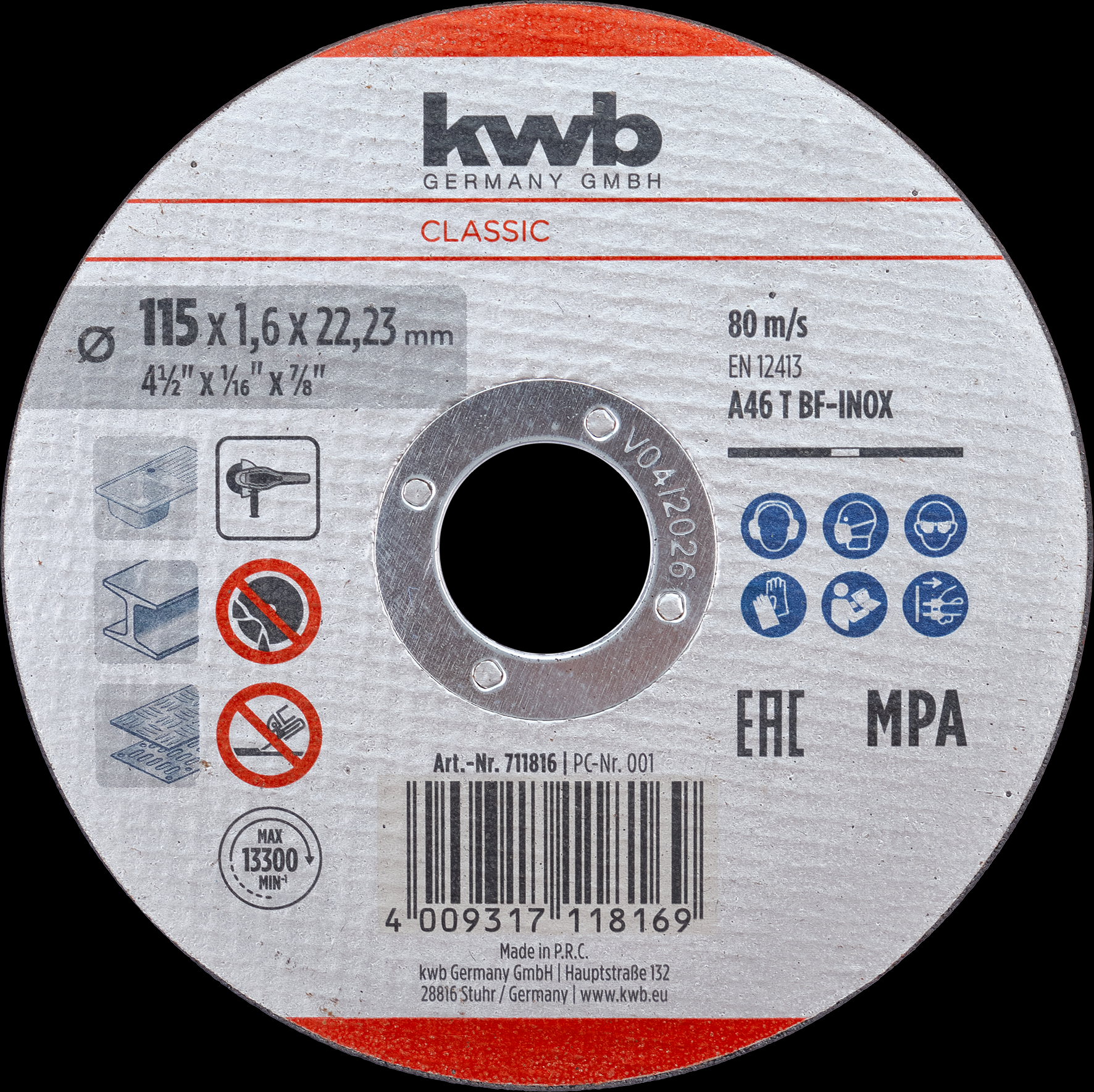 kwb Trennscheiben, dünn, 115 x 1,6 mm