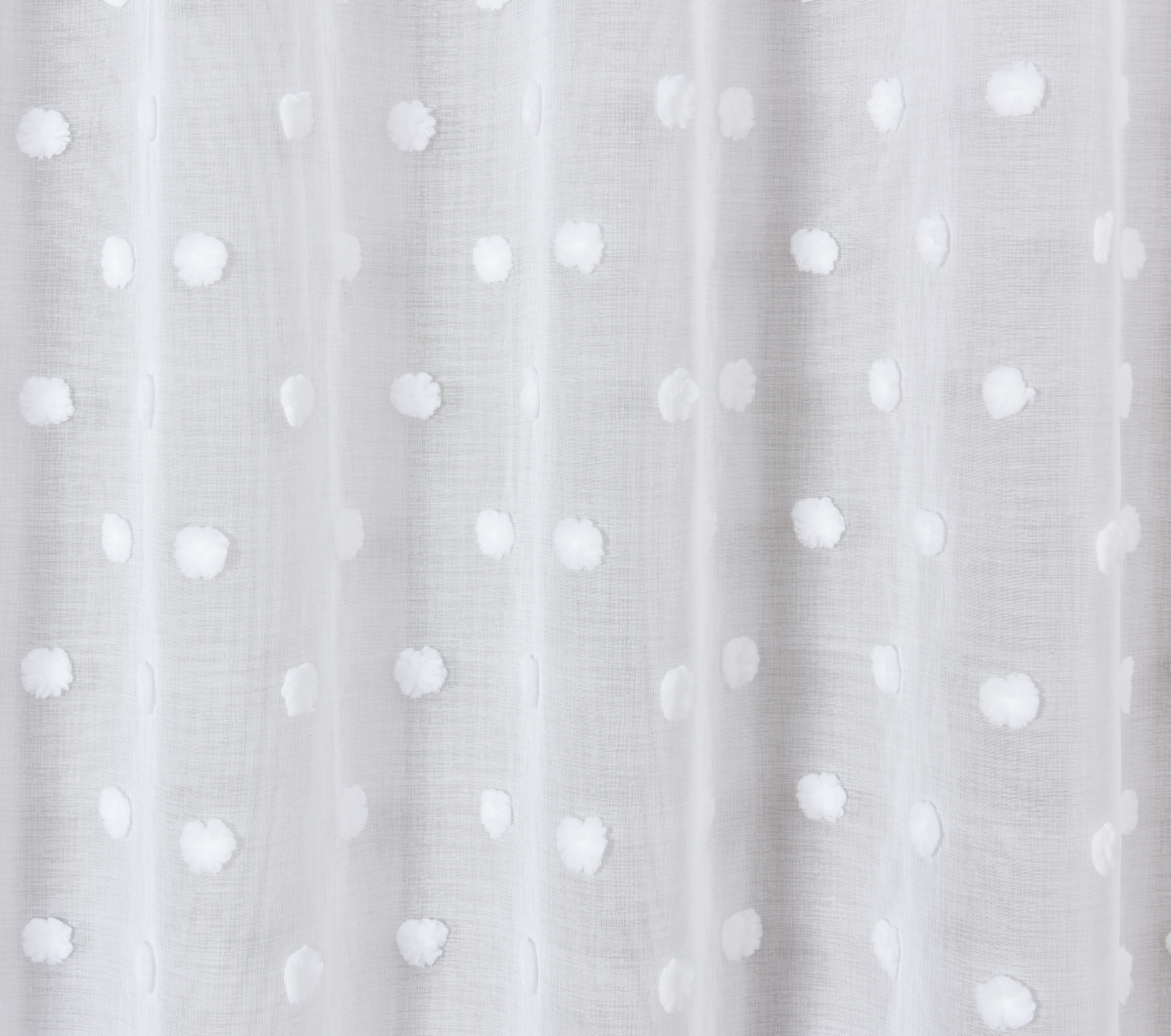 Elbersdrucke Vorhang Fluffy Dots 00, weiß