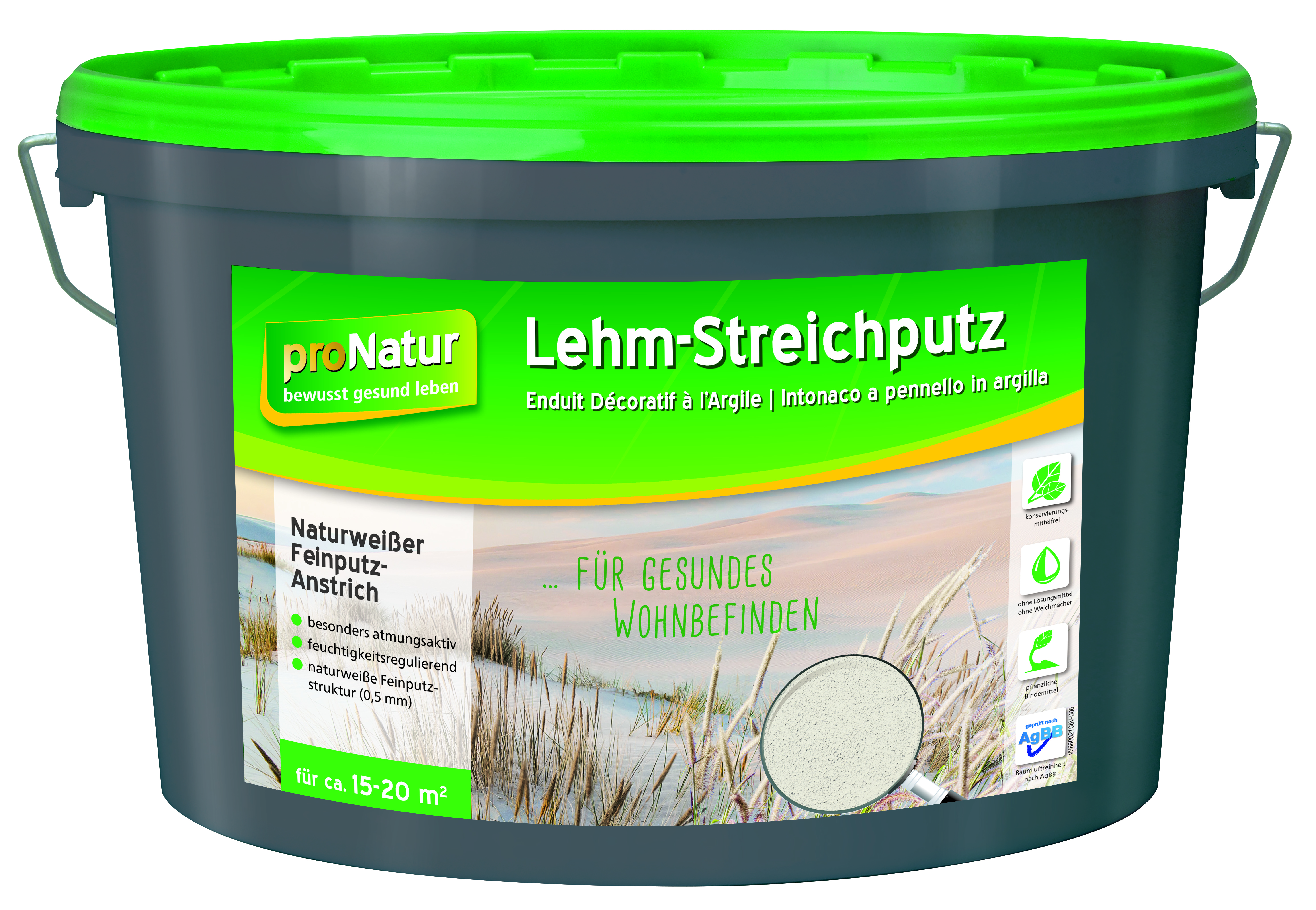 4016215107249 proNatur Lehm-Streichputz, 7 kg