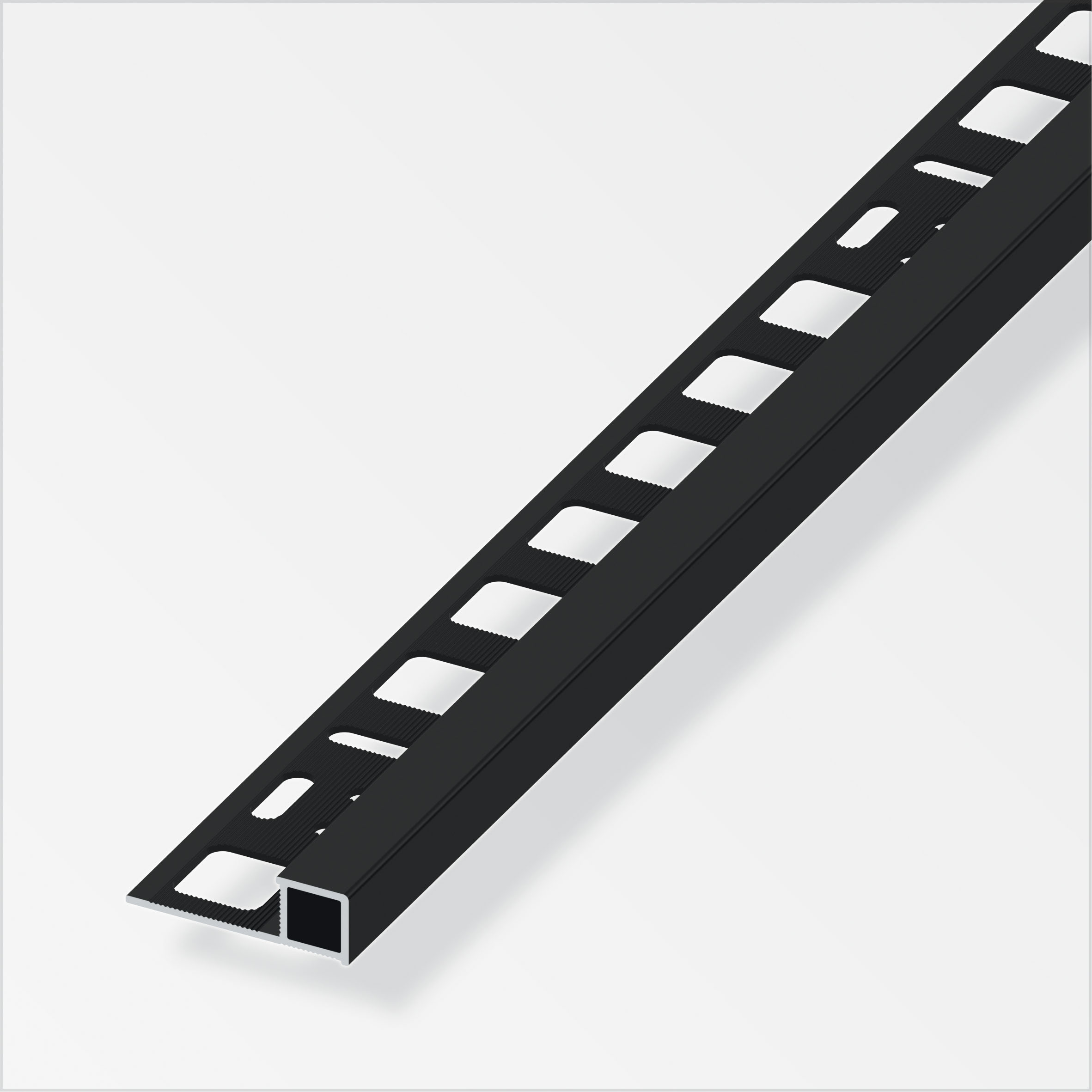 Alfer Fliesen-Quadrat-Profil 10 mm, schwarz