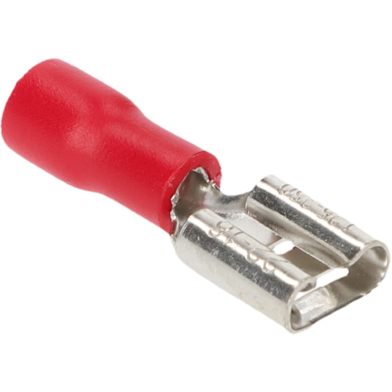 298337 FLACHSTECKHÜLSEN ROT 6,3MM, 20X