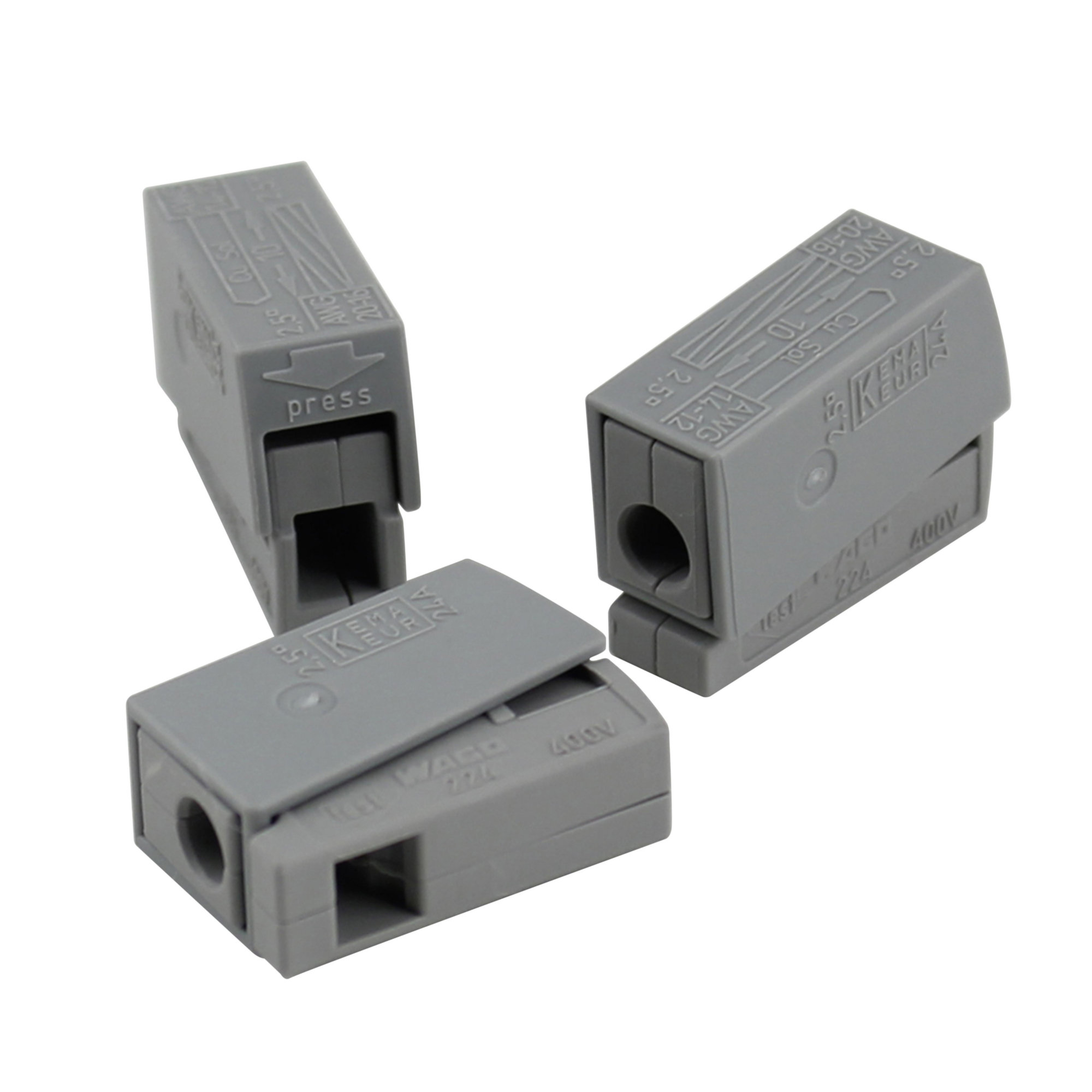 Wago Leuchtenklemme 1-fach 0,5-1mm², 3x Wago Leuchtenklemme 1-fach 0,5-1mm², 3x