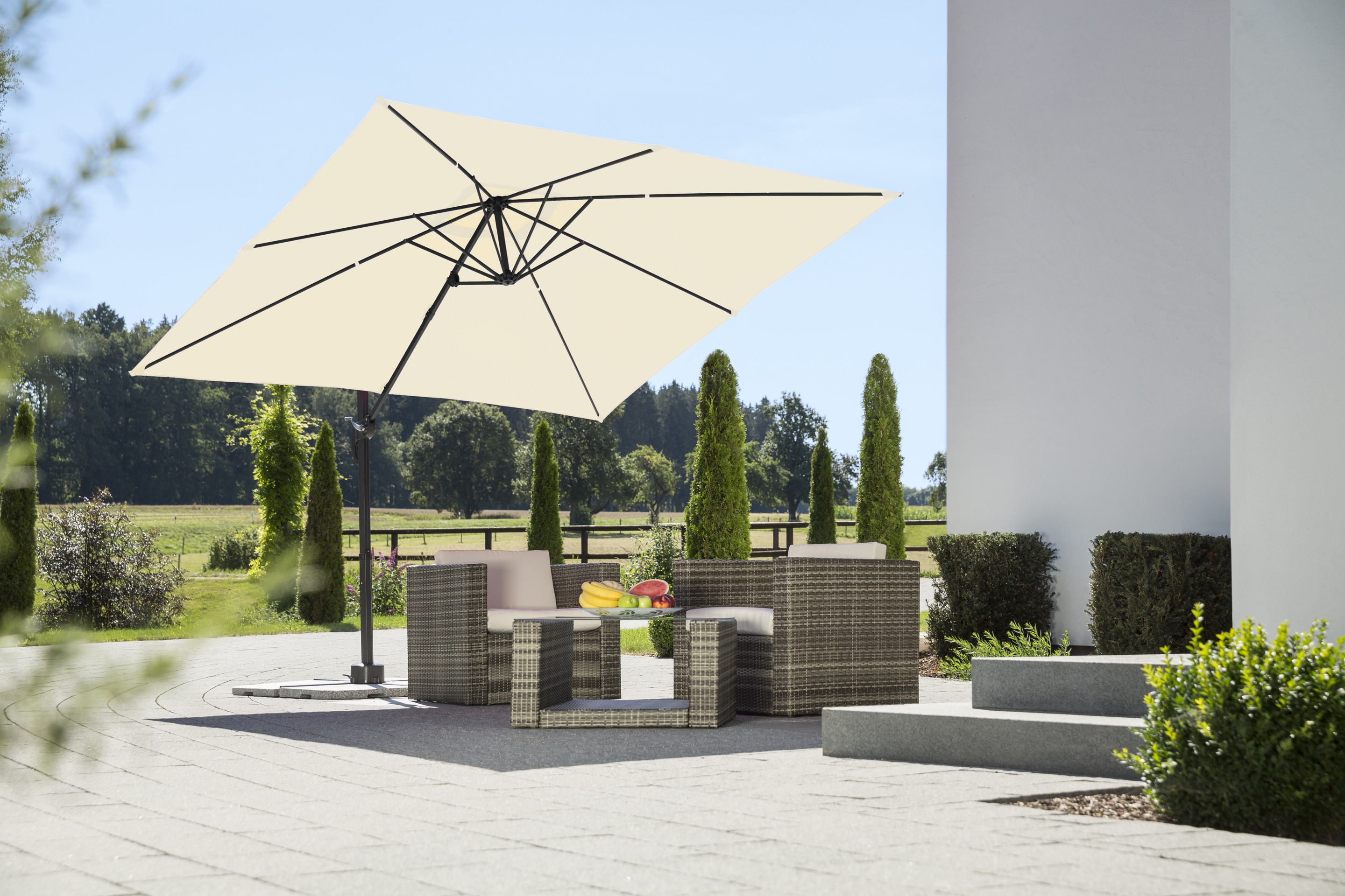 Schneider Schirm Rhodos Jun.270X270 Natur