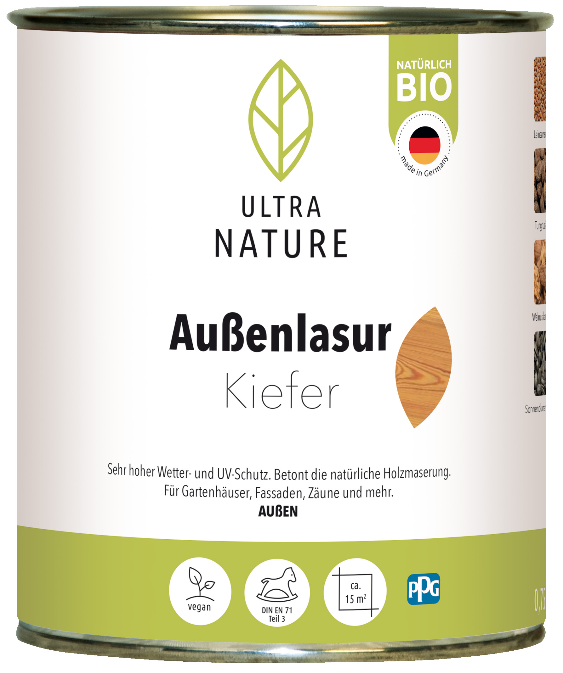 Ultra Nature Außenlasur Kiefer, 0,75 l Ultra Nature Außenlasur Kiefer, 0,75 l